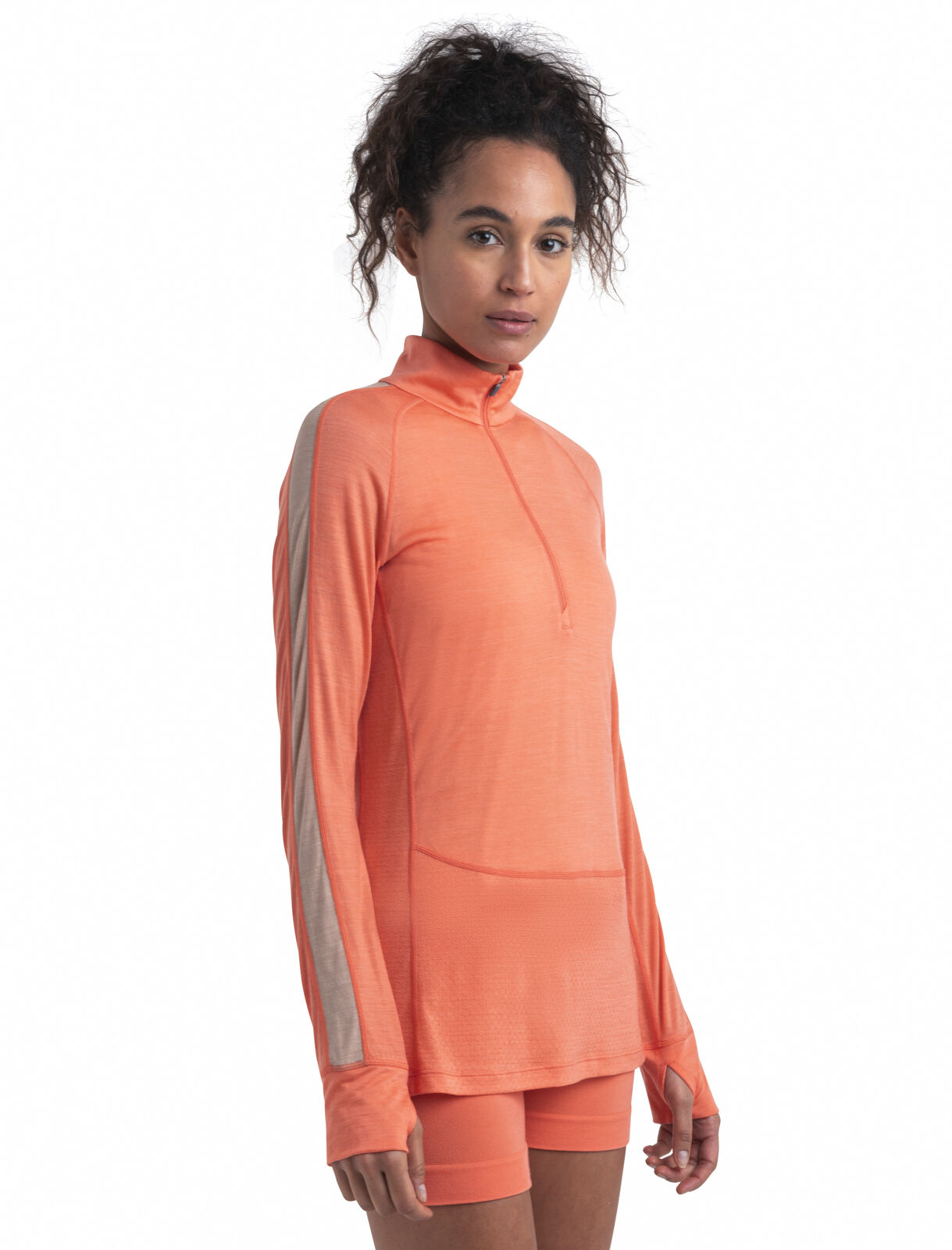 Dri-fit knit women's long sleeve half zip top discount