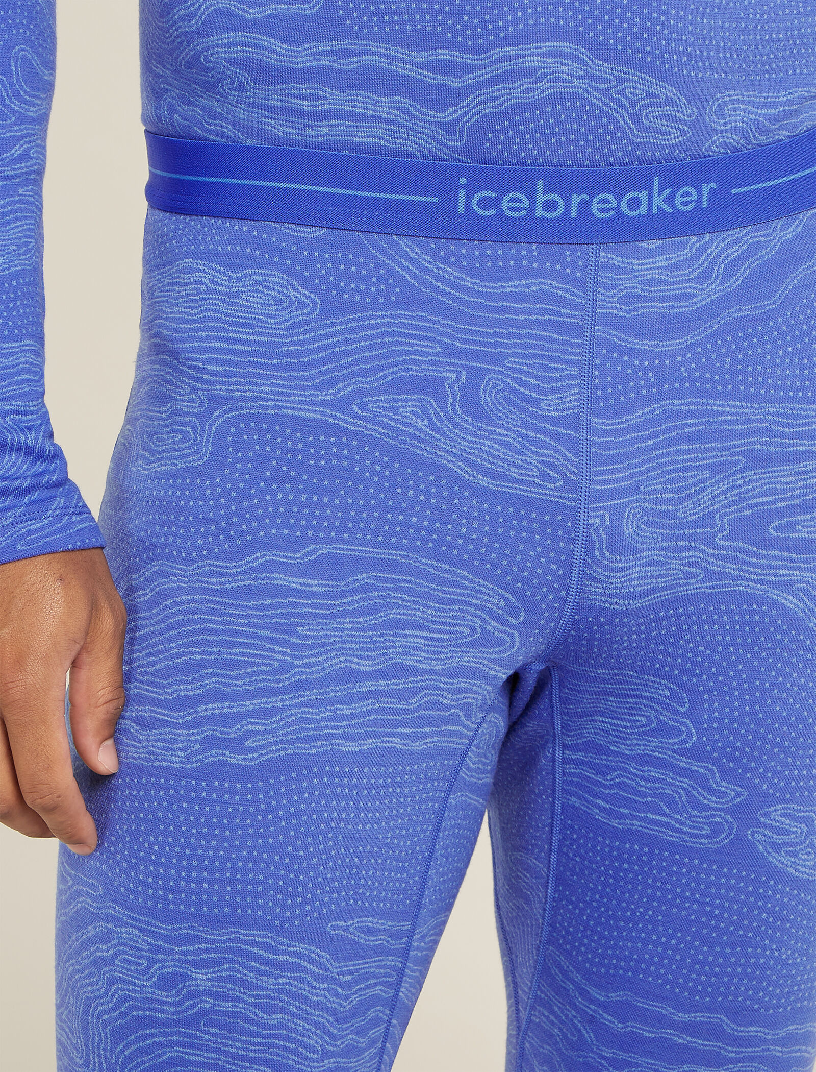 Icebreaker Merino 260 Vertex Thermal Leggings Snow Guide Man Brillant baja Size M