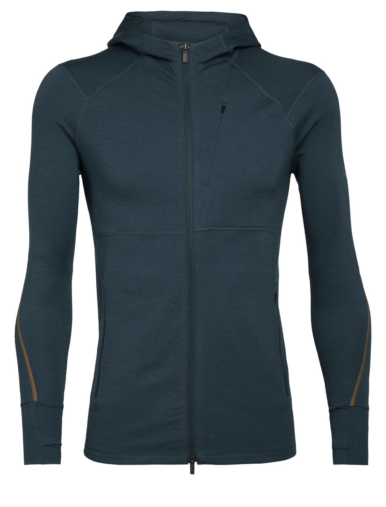 Maglia a maniche lunghe con zip e cappuccio Quantum II