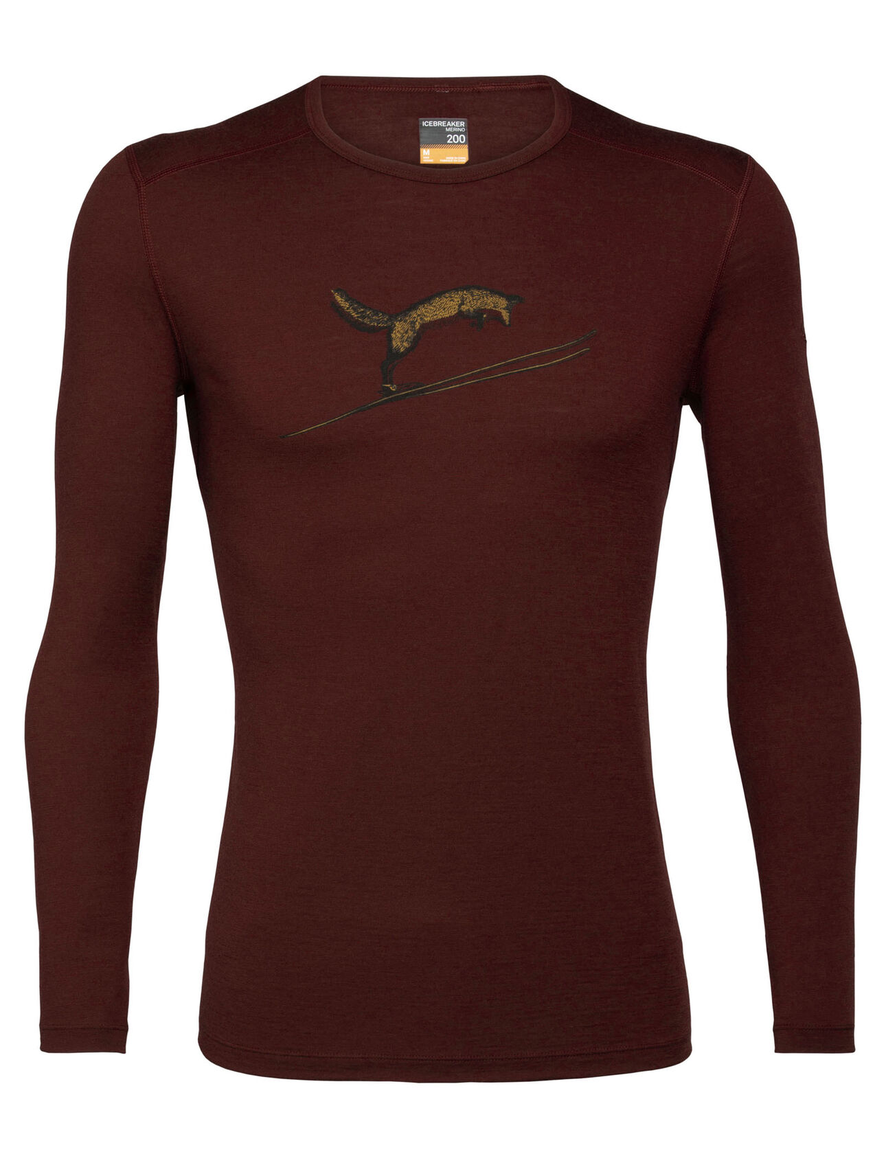 Merino 200 Oasis Long Sleeve Crewe Thermal Top Fox Jump