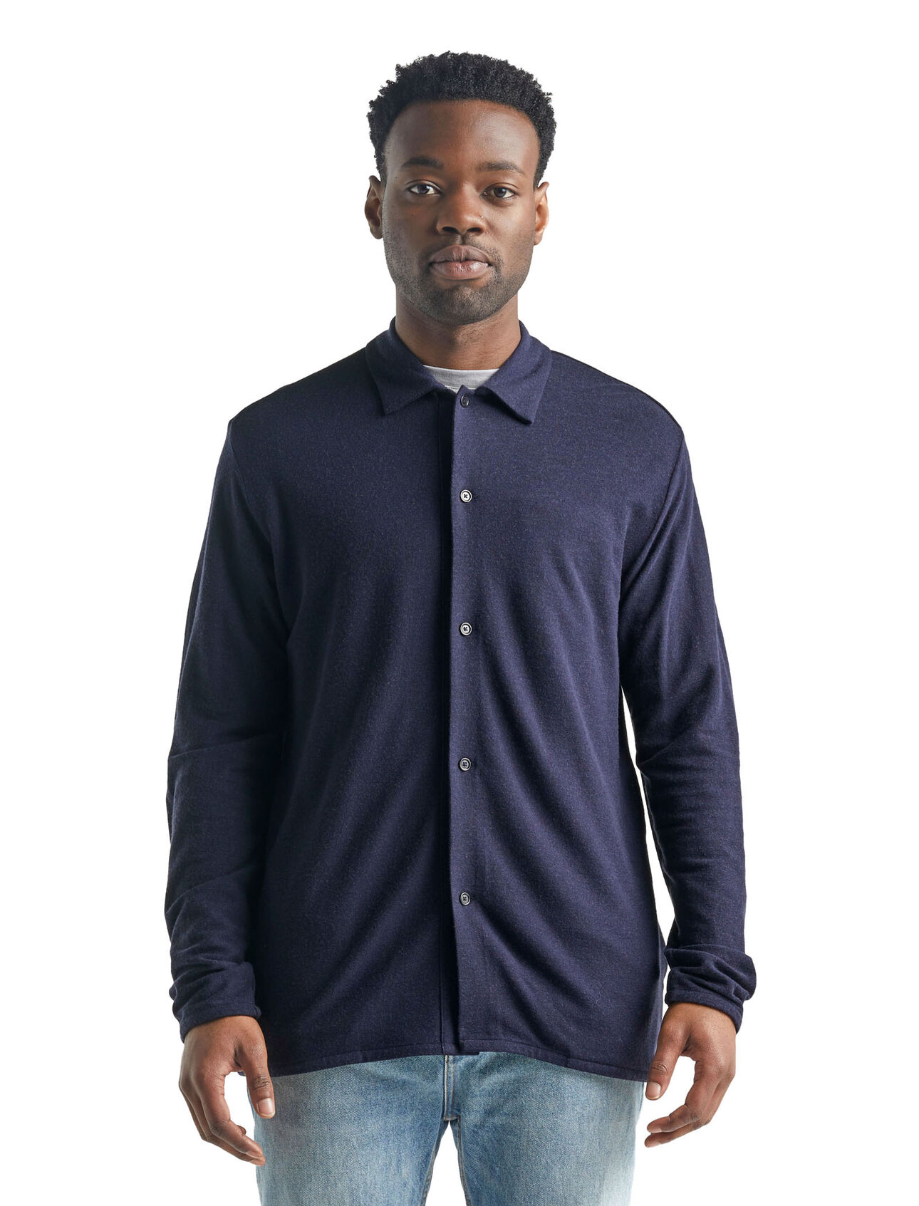 Camicia-giacca in lana merino Men 180 Pique
