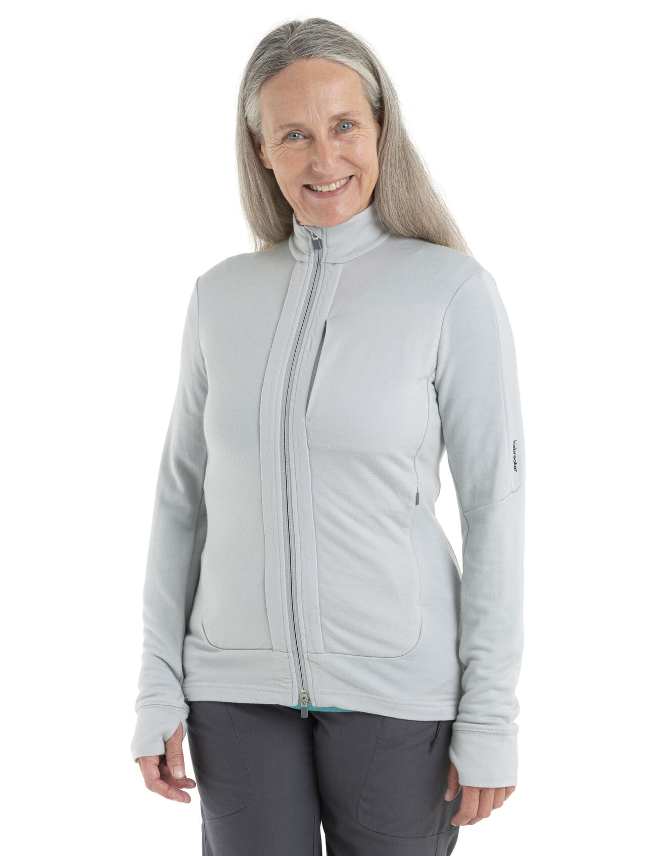 Womens Merino Quantum III Long Sleeve Zip Jacket A 100% merino wool mid layer ideal for technical mountain adventures, the Quantum III Long Sleeve Zip helps regulate your body temperature when you're on the move.