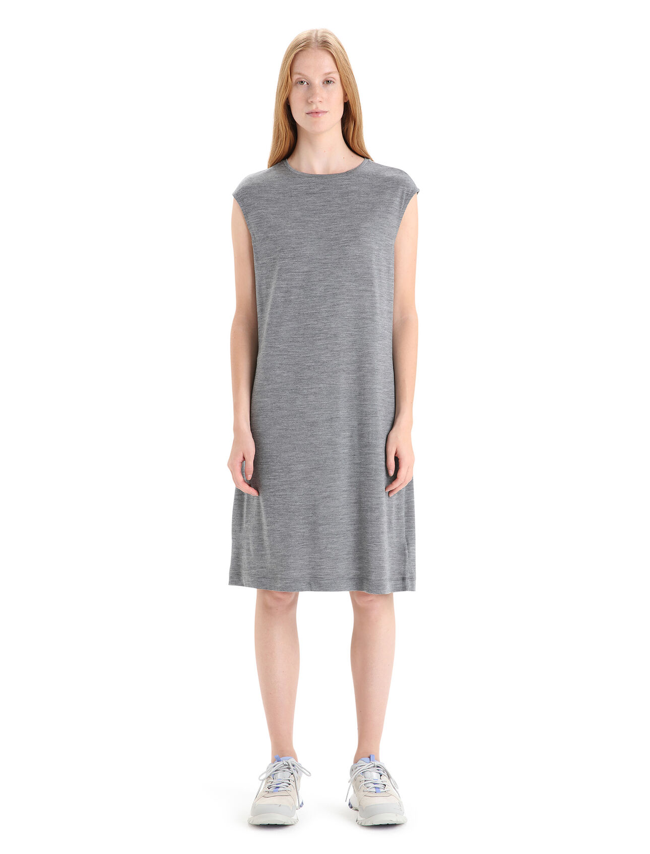 Womens Merino Granary Sleeveless Dress An easy-wearing dress that pairs soft, versatile style with the natural benefits of 100% merino wool, the Granary Sleeveless Dress is up for any occasion.