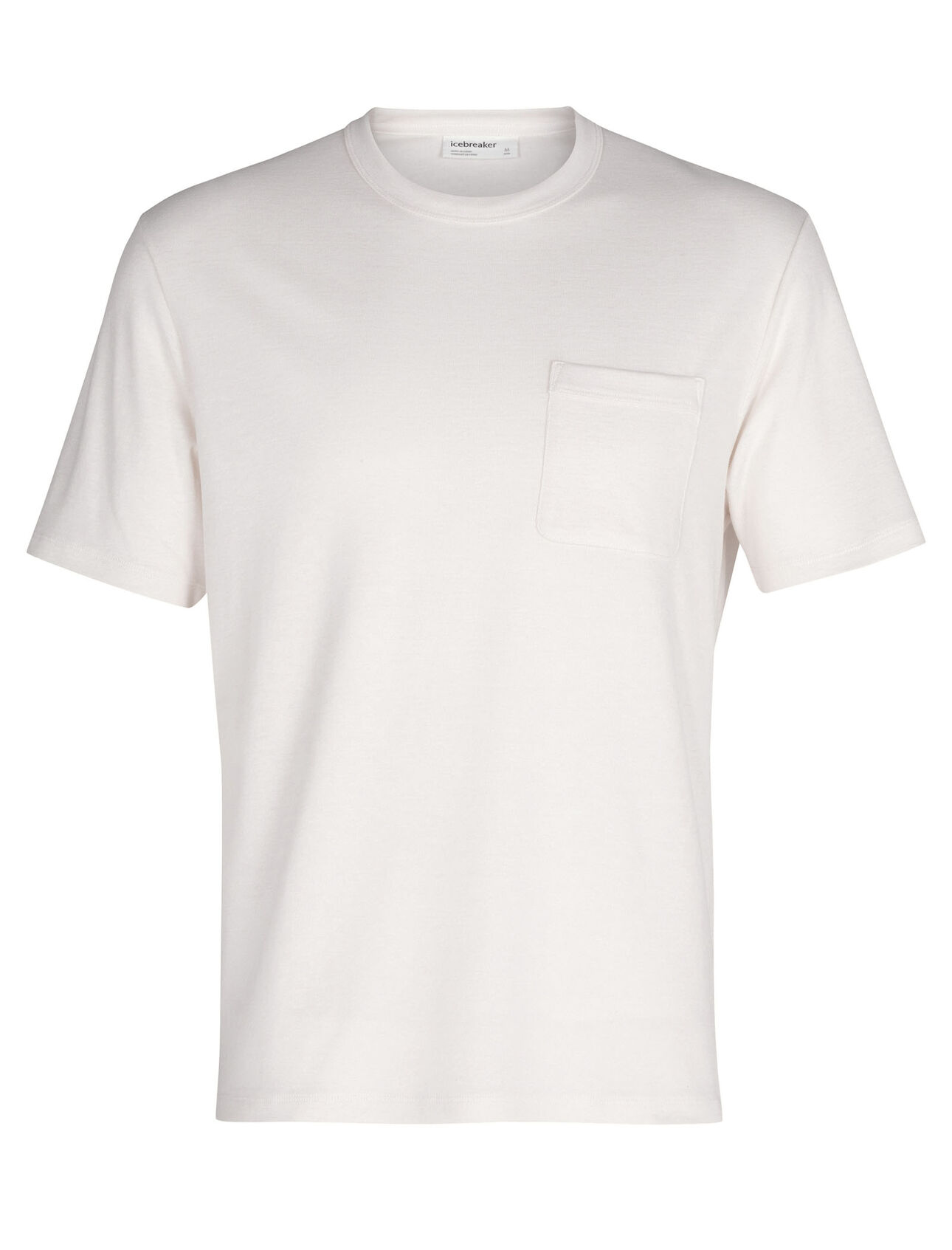 Rye Lane T-shirt met korte mouwen en borstzakje van merinowol