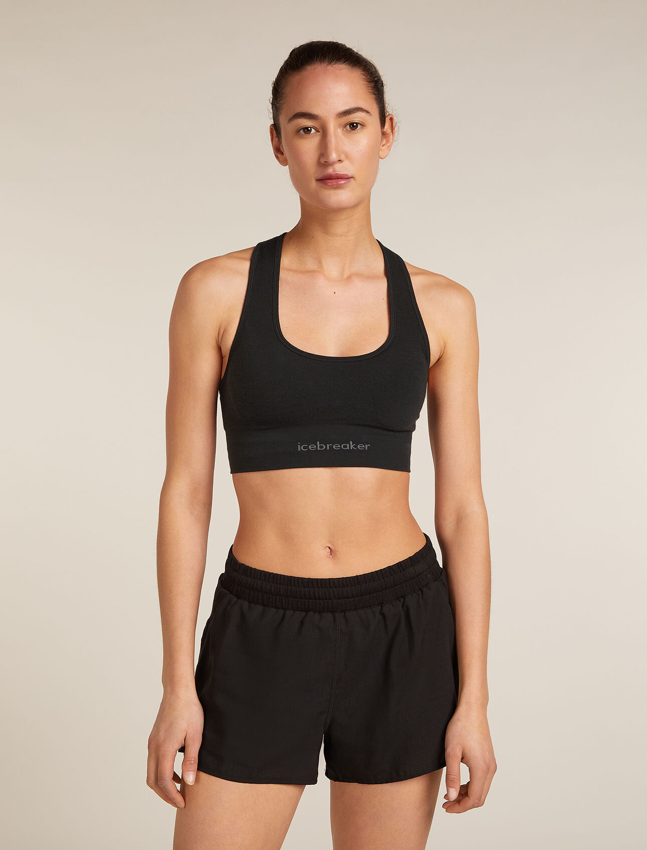 Womens Merino Blend 260 ZoneKnit™ Seamless Bra A stretchy racerback bra with a completely seamless design and medium support, the Merino 260 Zoneknit™ Seamless Bra also features strategically zoned panels of merino mesh for active ventilation.