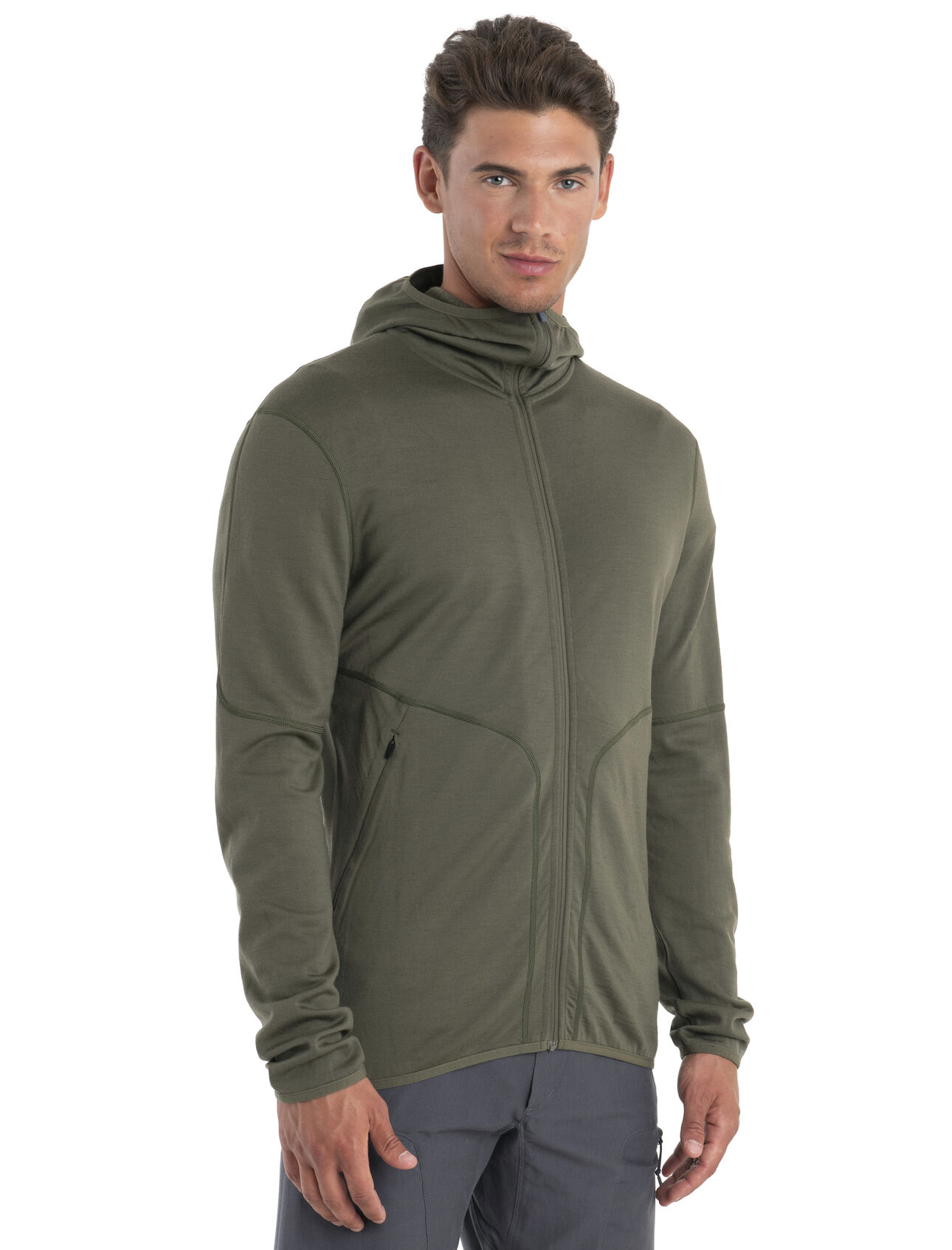 Mens Merino 560 RealFleece™ Elemental II Long Sleeve Zip Hood A heavyweight midlayer fleece ideal for cold-weather training, skiing or alpine climbing, the 560 Realfleece™ Elemental II Long Sleeve Zip Hood features 100% Merino wool to naturally insulate, breathe and regulate your temperature.