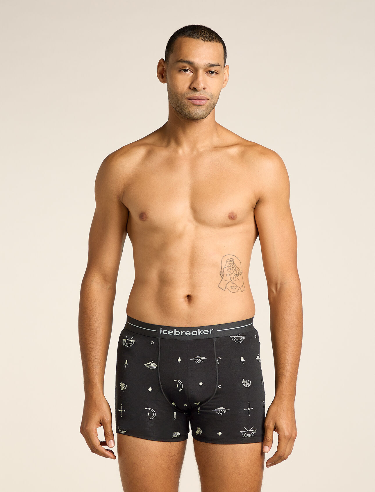Mens Merino 150 Anatomica Boxers Explore More Stretchy and slim-fit merino wool boxers made with our corespun fabric, the Merino 150 Anatomica Boxers Explore More are supportive and comfortable for daily life and weekend adventures. Featuring an all-over illustration print by Kinsey Hotchkiss, this design is inspired by outdoor elements.