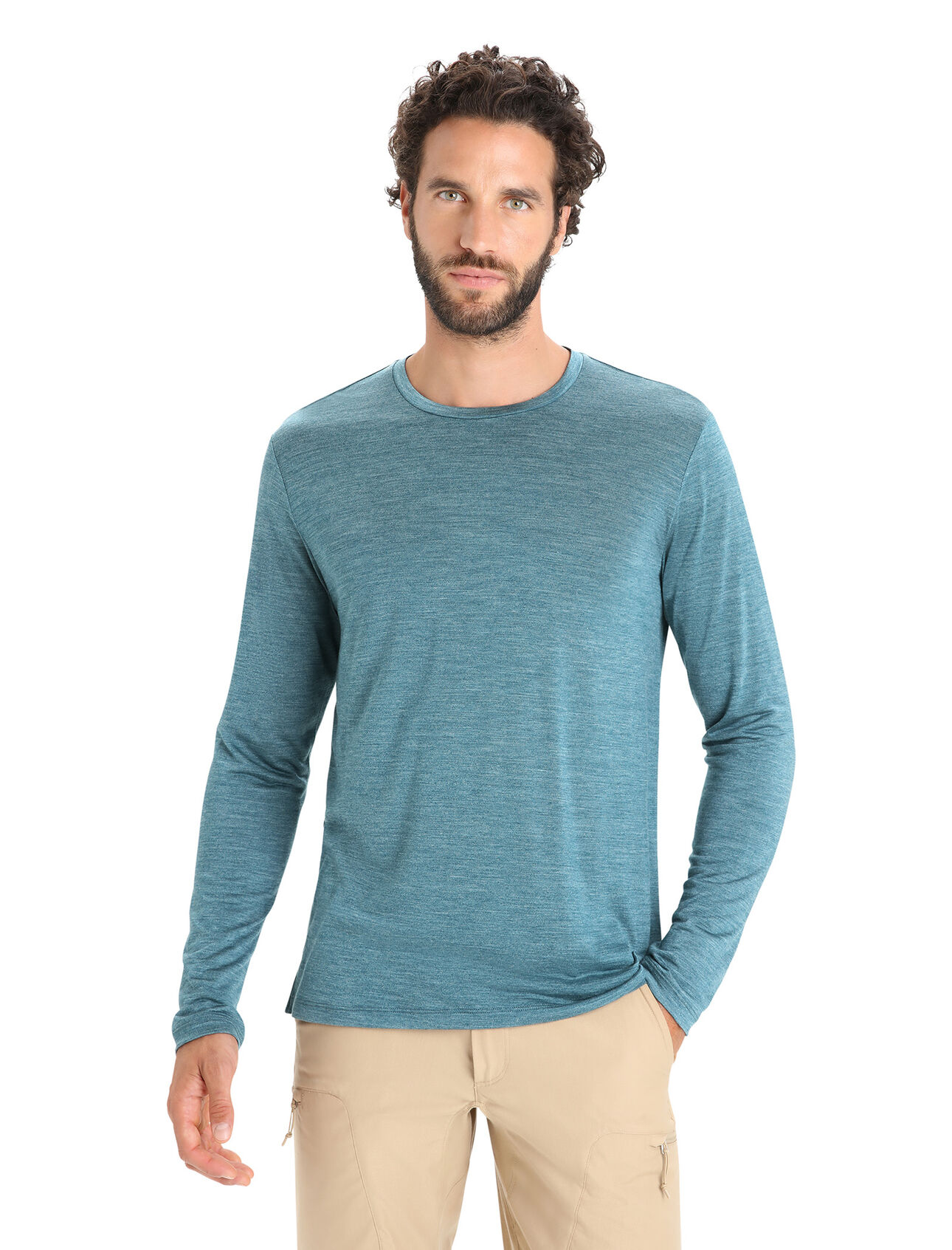 Mens Merino Sphere II Long Sleeve T-Shirt A soft merino-blend tee made with our lightweight Cool-Lite™ jersey fabric, the Sphere II Long Sleeve Tee provides natural breathability, odor resistance and comfort.