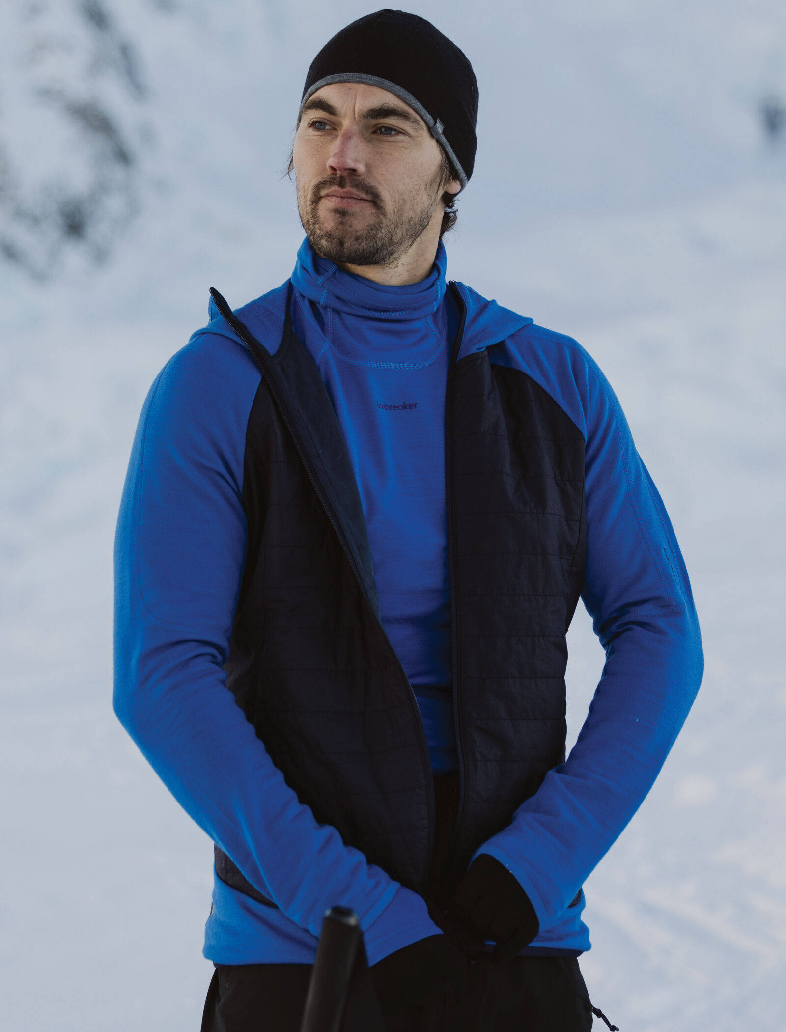 Men s Merino Blend Quantum Hybrid Long Sleeve Zip Hoodie