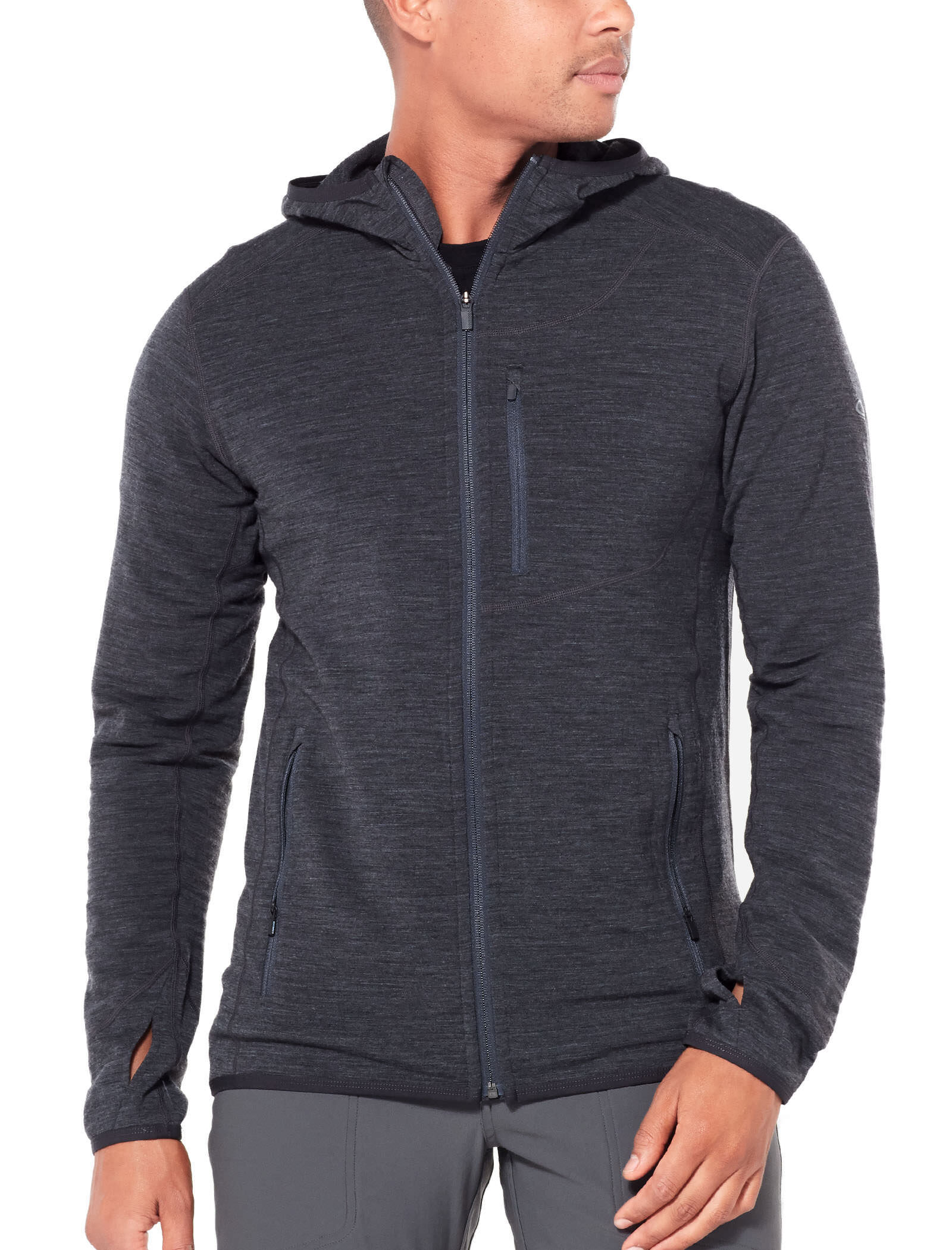 Mens Merino Descender Long Sleeve Zip