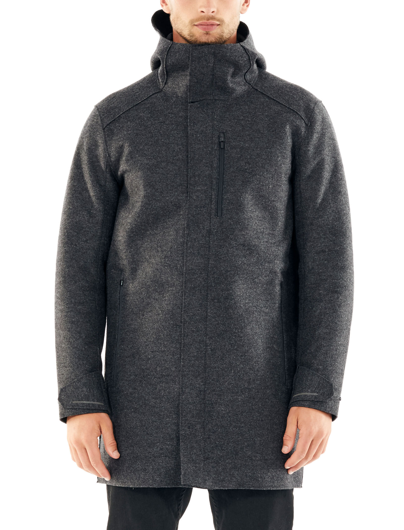 Grey hooded cheap jacket