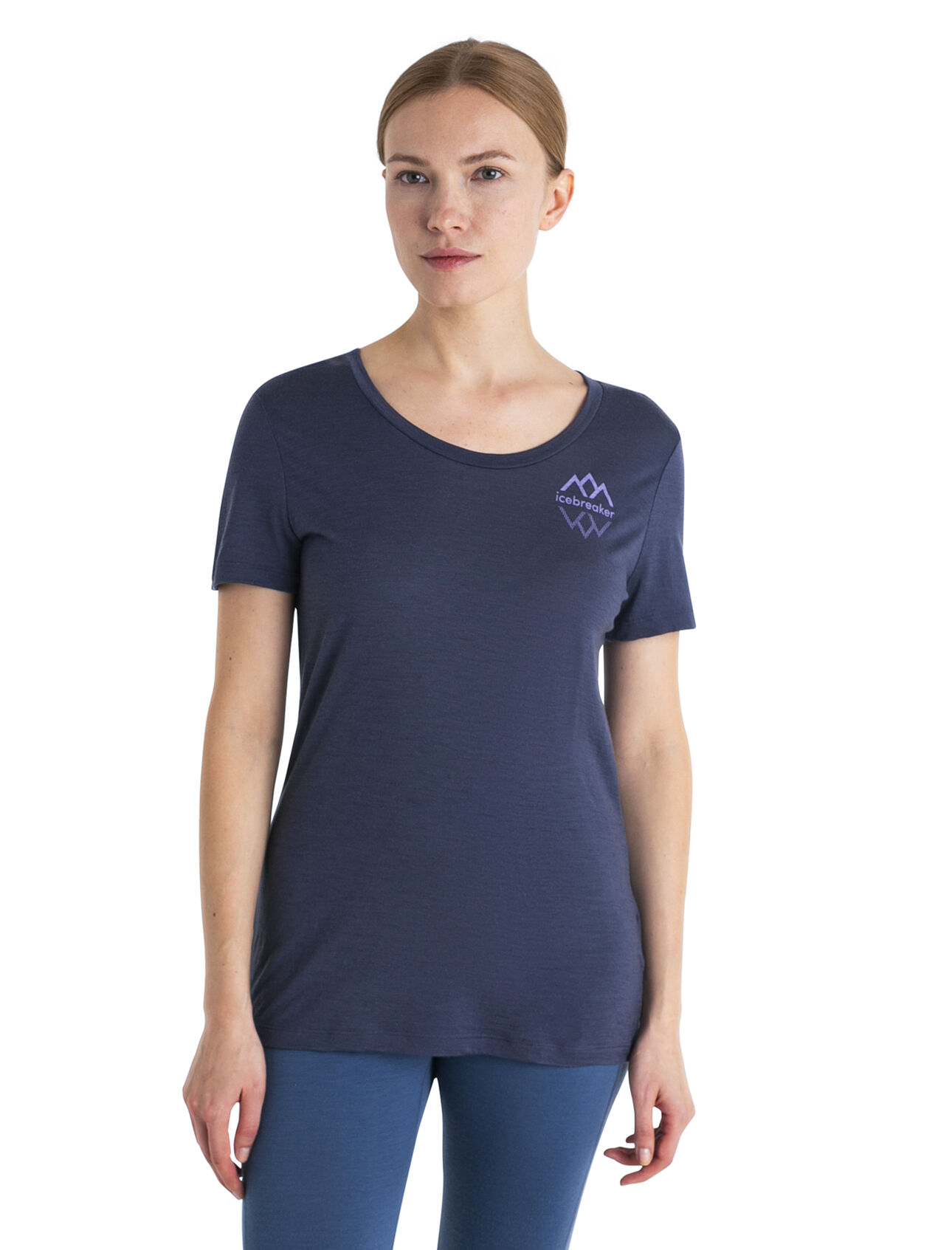 Womens Merino 150 Tech Lite III Scoop T-Shirt IB Logo Reflections Our most versatile tech tee that provides comfort, breathability and odour-resistance for four seasons worth of adventure, the Tech Lite III Short Sleeve Scoop Tee Icebreaker Logo Reflections features a flattering scoop-neck design and 100% merino for all-natural performance. Inspired by New Zealand's Aoraki (Mt. Cook), the tee's graphic artwork features the reflection of the mountain peaks onto the lake below.
