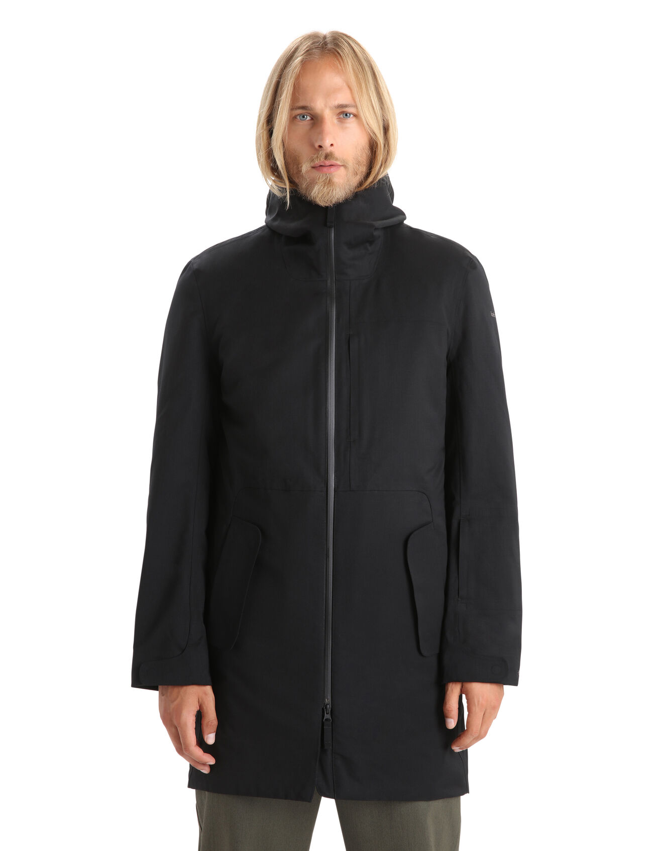 Mens icebreaker City Label Shell+™ Merino 4-in-1 Parka Jacket An incredibly versatile parka that can be worn four different ways to adapt to whatever weather conditions you encounter, the ICL Shell+™ 4-in-1 Parka combines a weather-resistant woven merino shell with an insulating reversible vest.