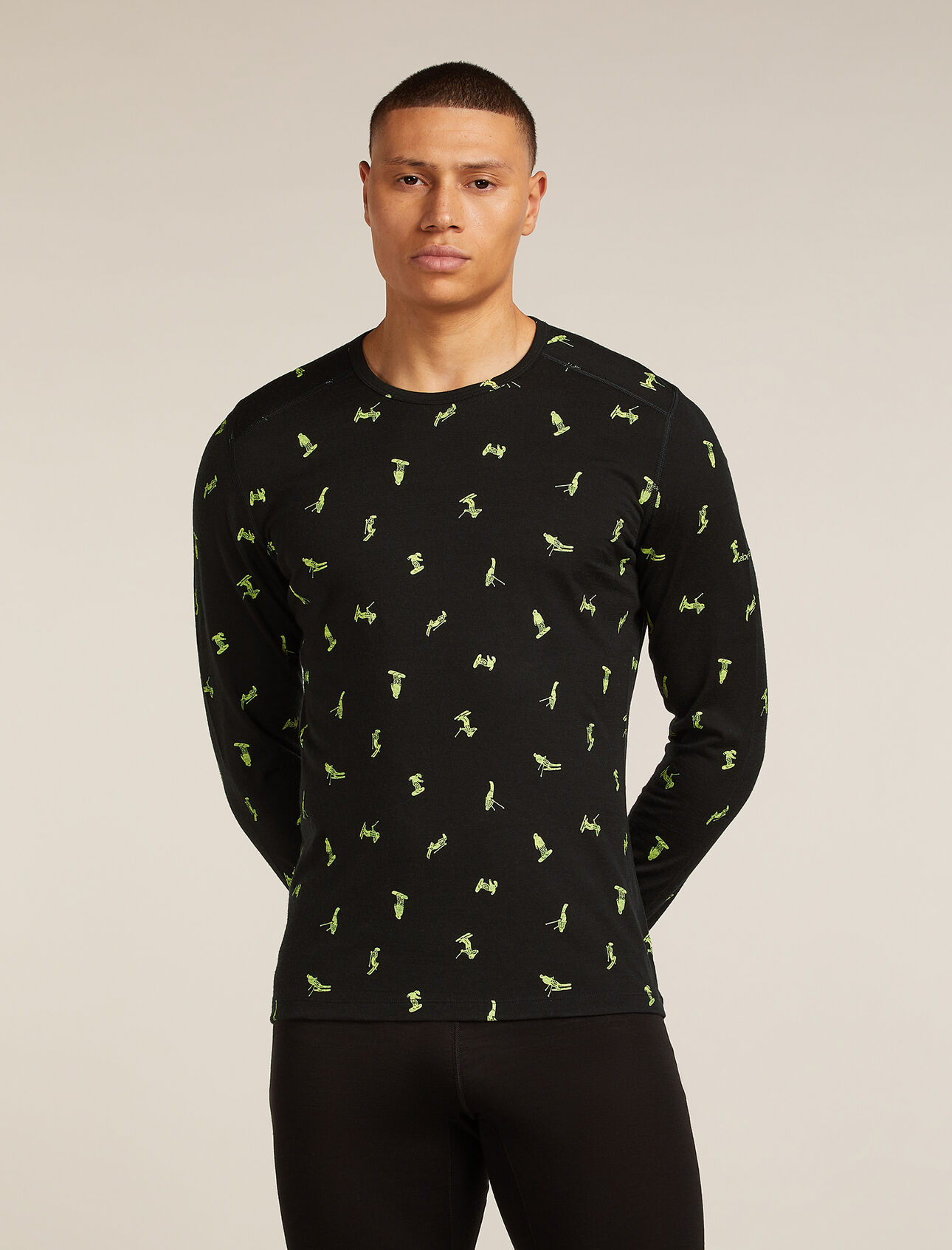Merino 200 Oasis Long Sleeve Crew Thermal Top Snow Day