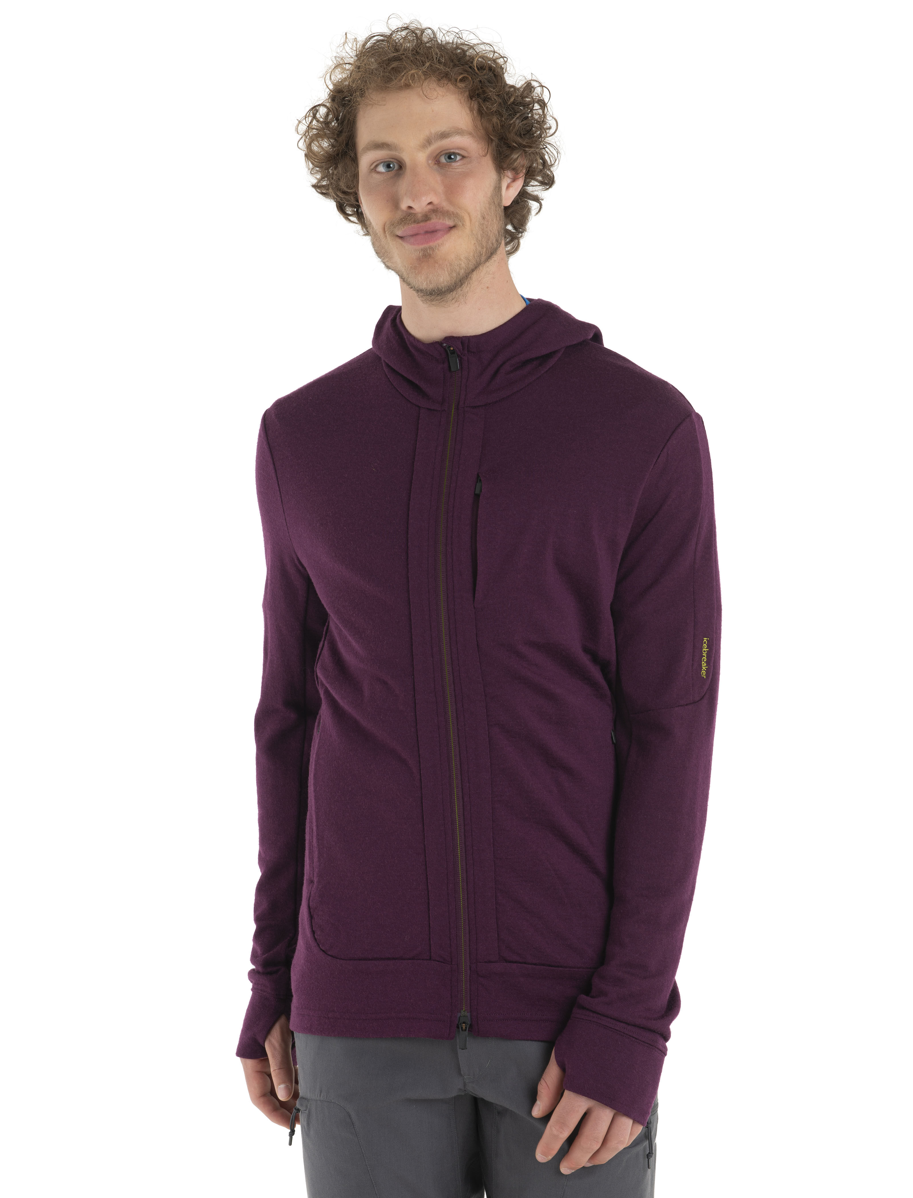 Icebreaker men's quantum ls zip hood 2025