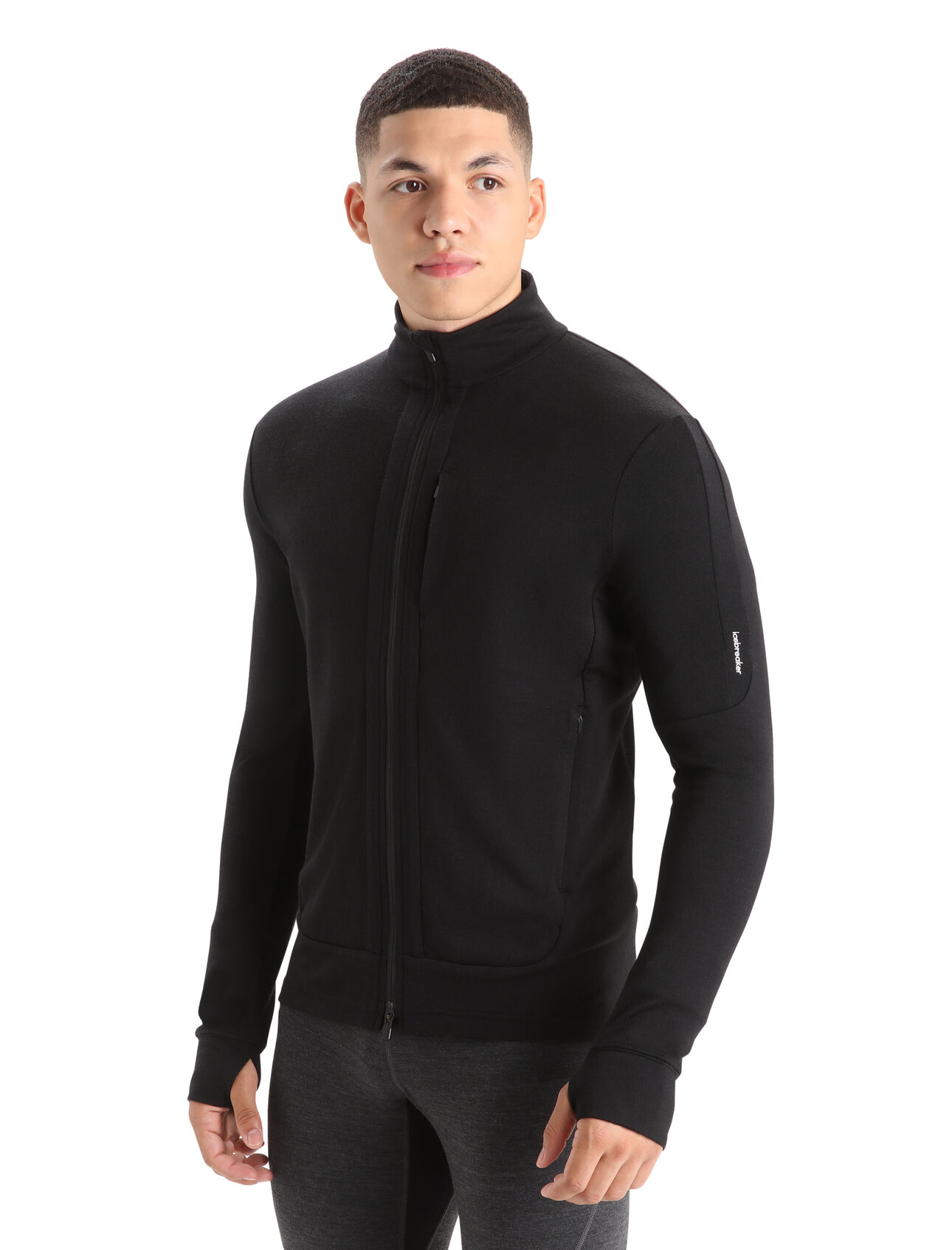 Mens Merino Quantum III Long Sleeve Zip Jacket A 100% merino wool mid layer ideal for technical mountain adventures, the Quantum III Long Sleeve Zip helps regulate your body temperature when you're on the move.