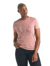 Nature Dye Merino Sisao Short Sleeve Crewe T-Shirt Madder