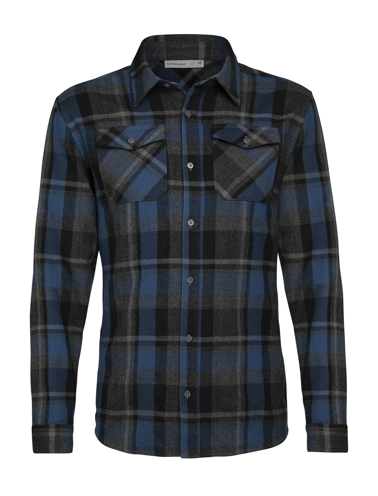Mens Merino Lodge Long Sleeve Flannel Shirt Icebreaker
