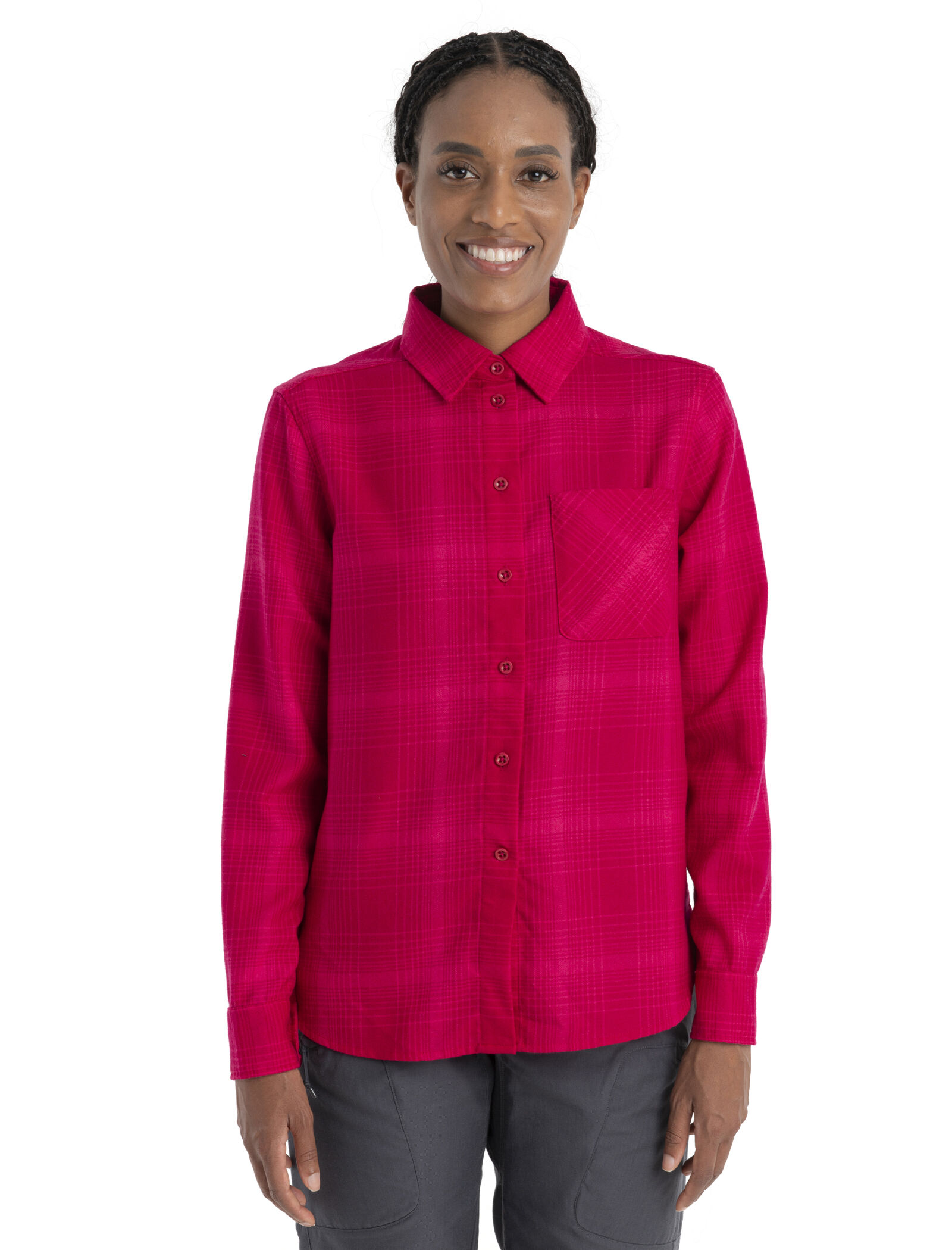 Merino 200 Dawnder Long Sleeve Flannel Shirt Plaid Icebreaker US