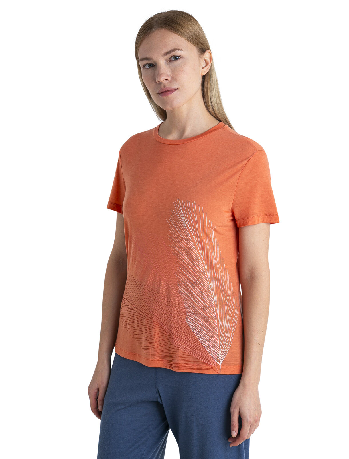 Dames Core T shirt Plume van merinowolmix
