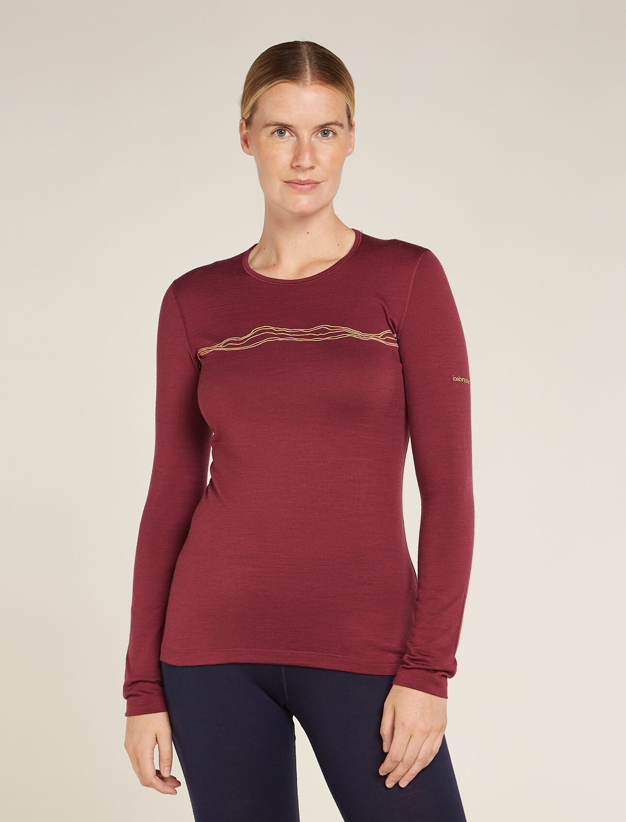 Merino 200 Oasis Thermo-Langarmshirt mit Stehkragen Mountain Pulse