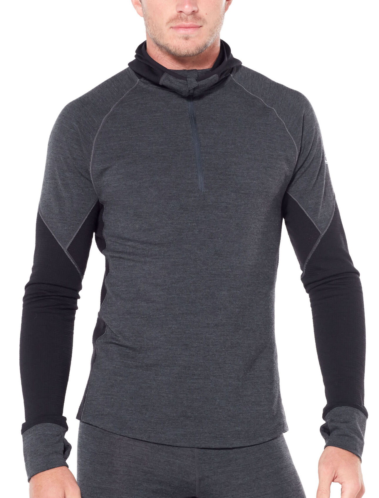 Men S Bodyfitzone Merino 260 Zone Long Sleeve Half Zip Hood Icebreaker Ich habe das icebreaker bodyfit 260 bei mehreren wintertouren als base layer getragen und war ganz begeistert von dem tollen warmhaltevermoegen. men s bodyfitzone 260 zone long sleeve half zip hood