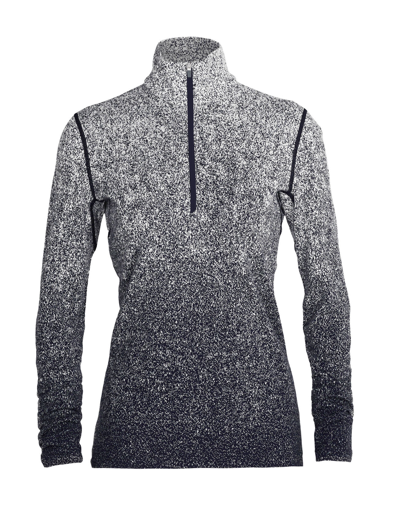 Top termico in lana merino a maniche lunghe con mezza zip 250 Vertex Into the Deep