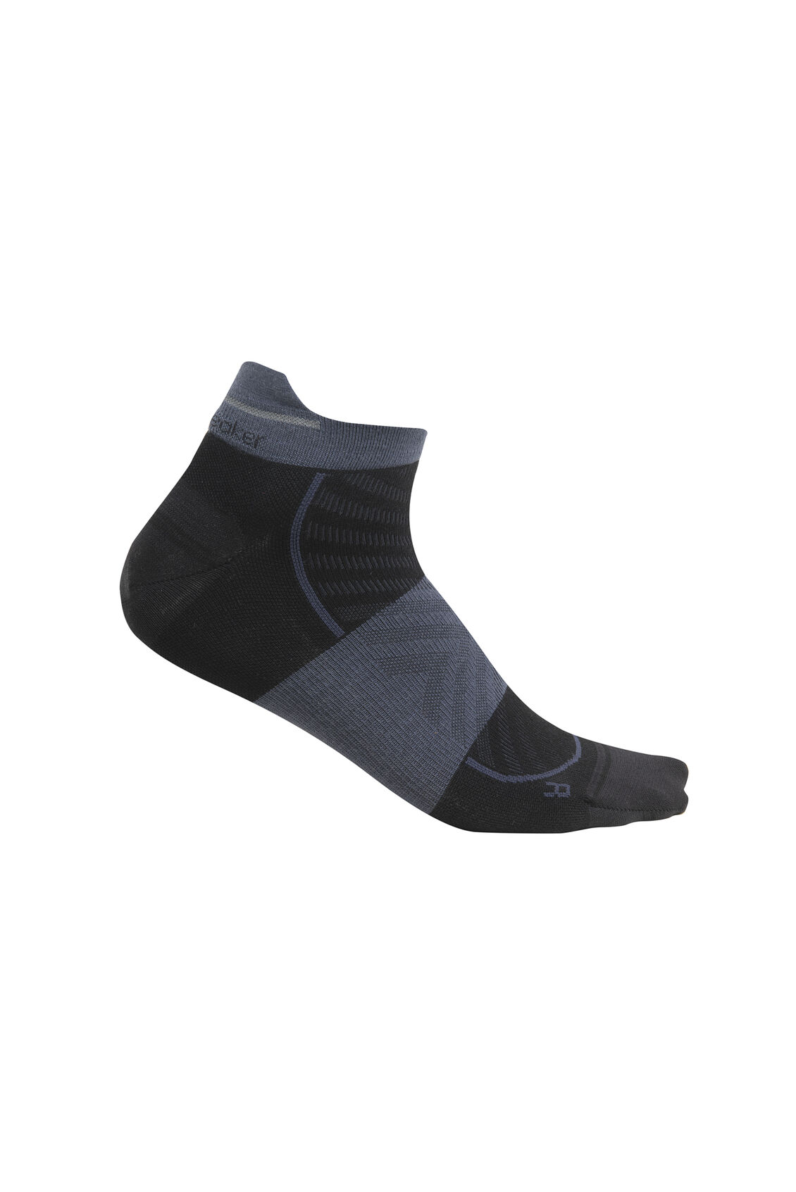 Mens Merino Blend Run+ Ultralight Micro Socks Thin, ultralight running socks made with a technical merino wool blend and no-show height, the Merino Run+ Ultralight Micro is perfect for runs of any length. A reflective stripe on the back helps keep you visible in low-light conditions.