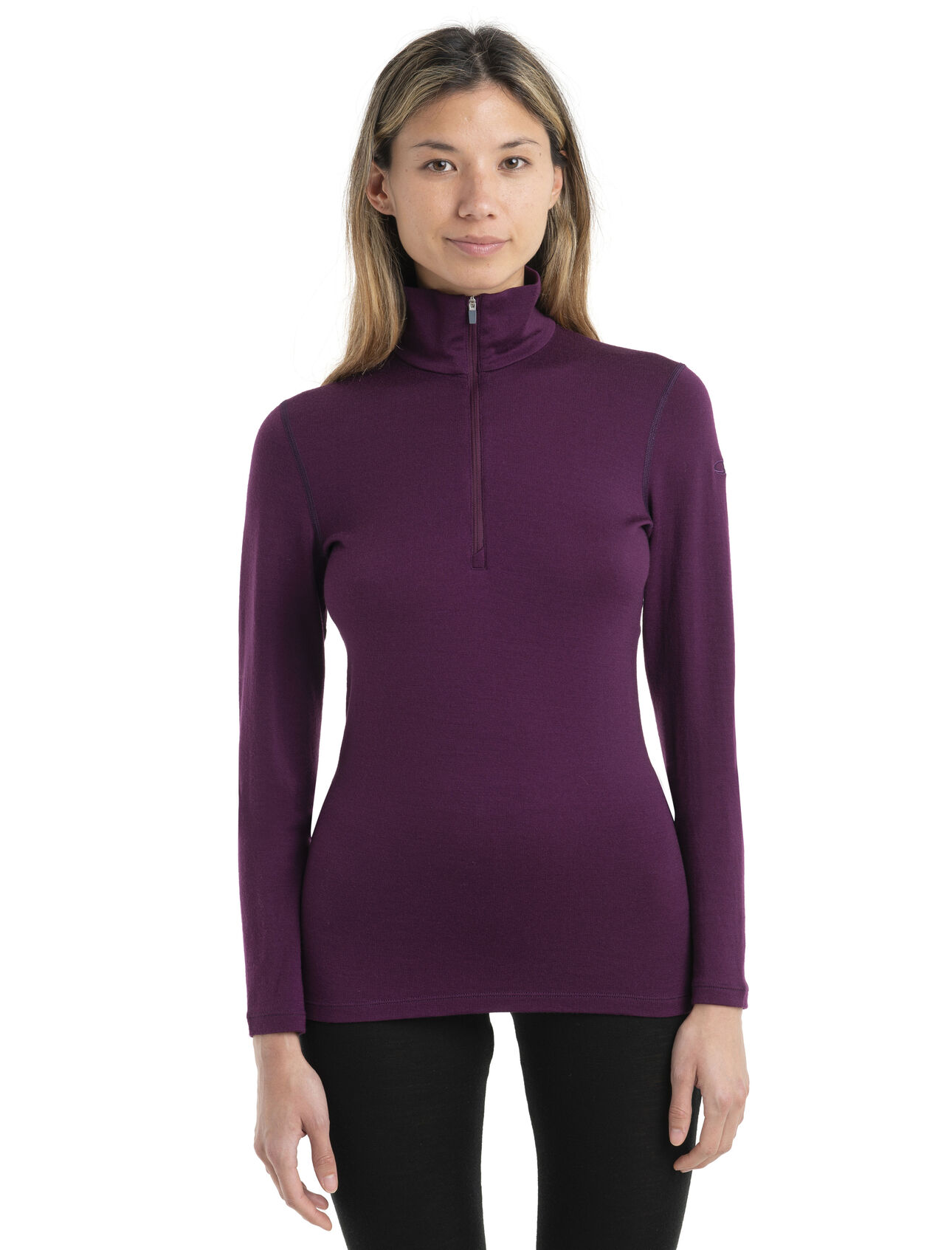 Maglia termica a maniche lunghe e mezza zip in lana merino 260 Tech