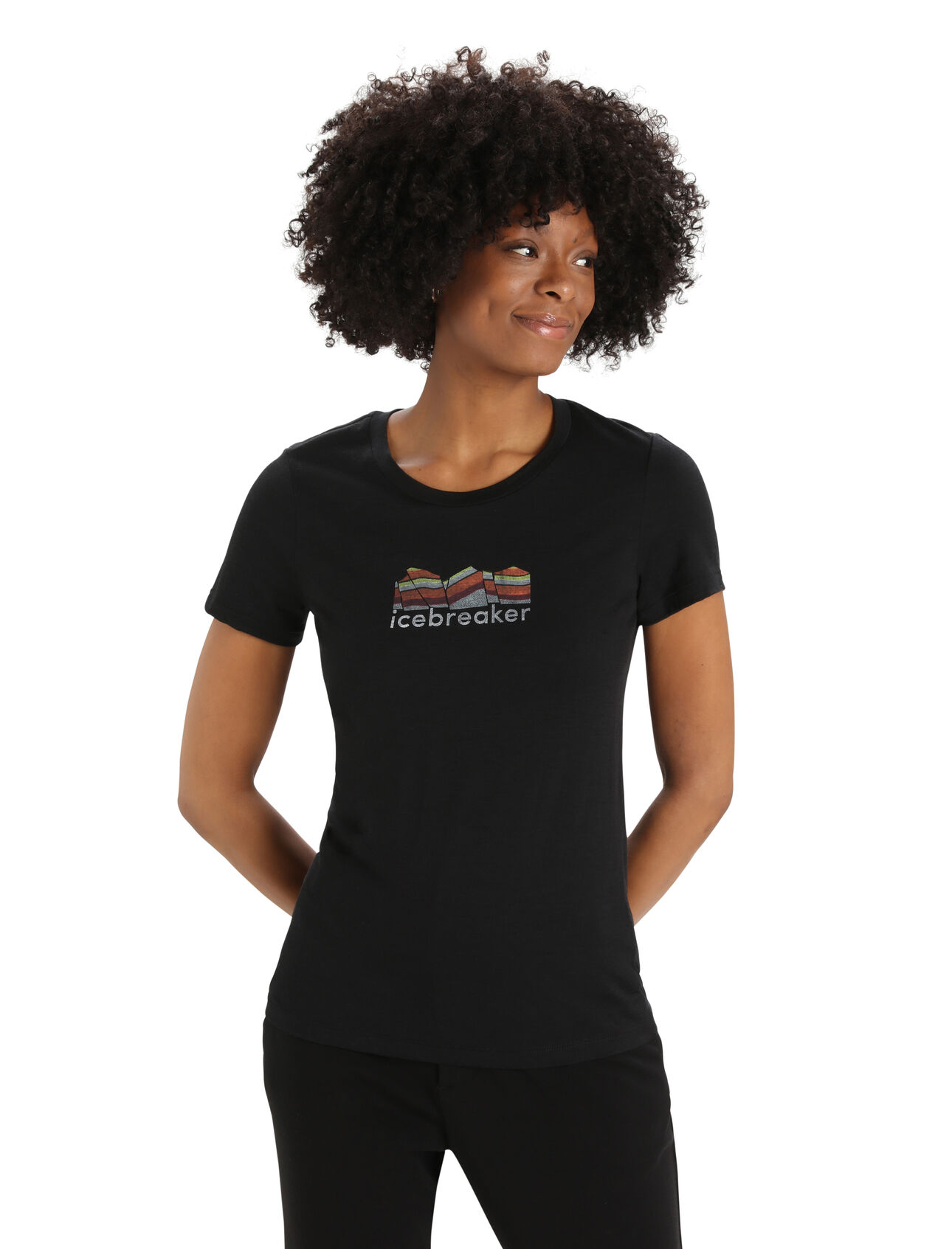 Womens Merino Tech Lite II Short Sleeve T-Shirt Mountain Geology Our most versatile merino wool tech tee, the Tech Lite II Short Sleeve Tee Mountain Geology provides stretch, comfort, breathability and natural odor-resistance for just about any adventure you can think of. The tee's original graphic artwork by Nathan Dunn features a logo lockup exploring layers and textures of the mountains.