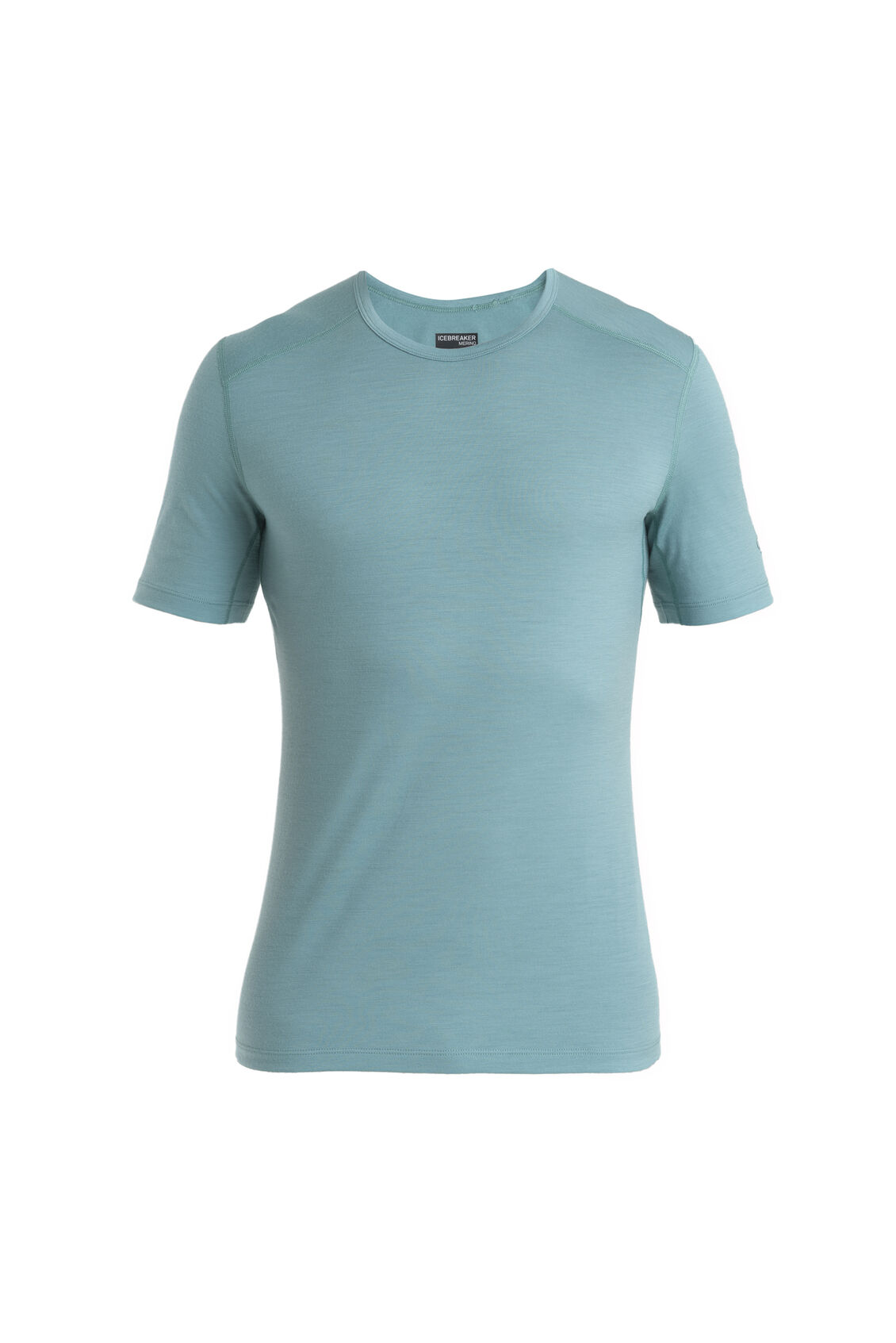 Merino Dowlas Short Sleeve Crewe T-Shirt IB Glacier Squares