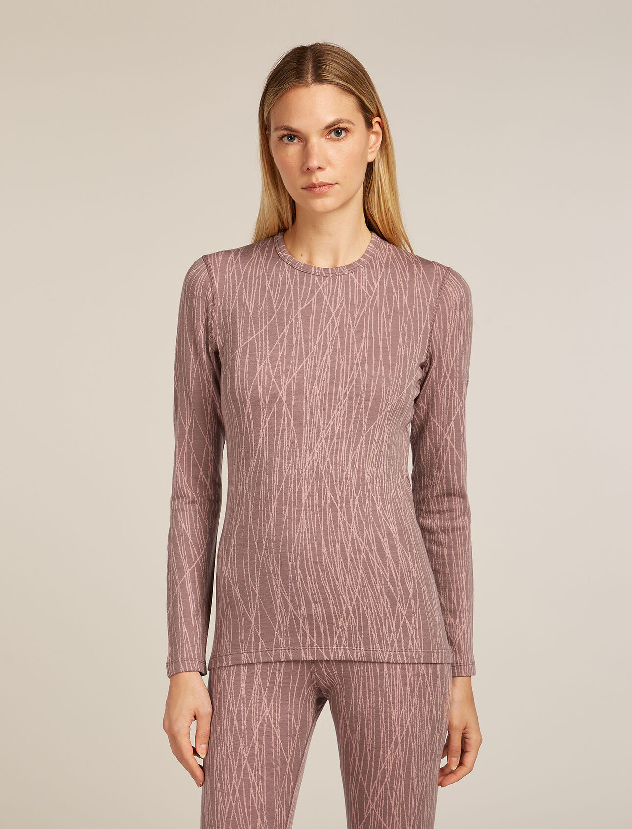 Merino 260 Tech Vertex Long Sleeve Crew Thermal Top Delta Lines