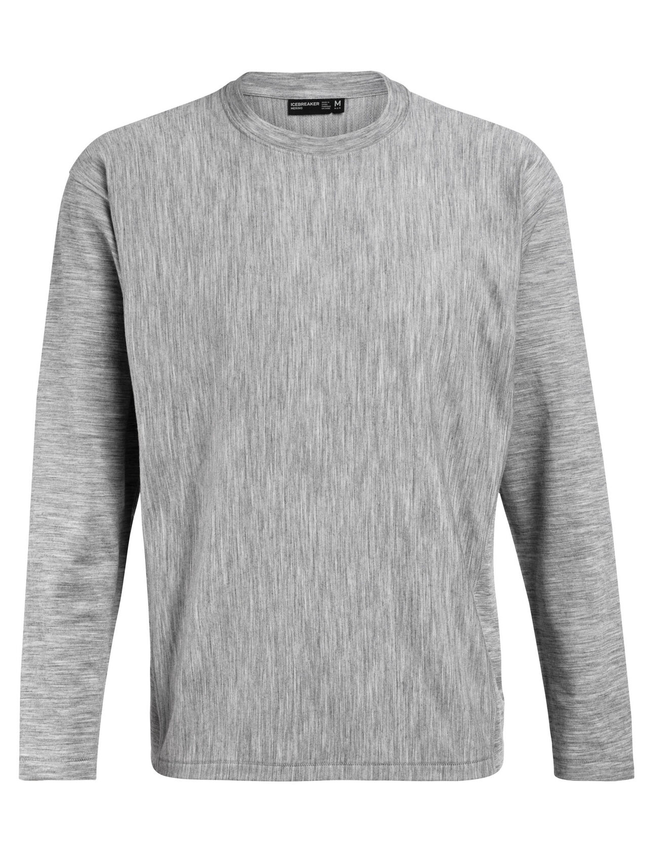 Mens Merino 旅 Tabi Micro Terry Laid Back Long Sleeve Crewe Top