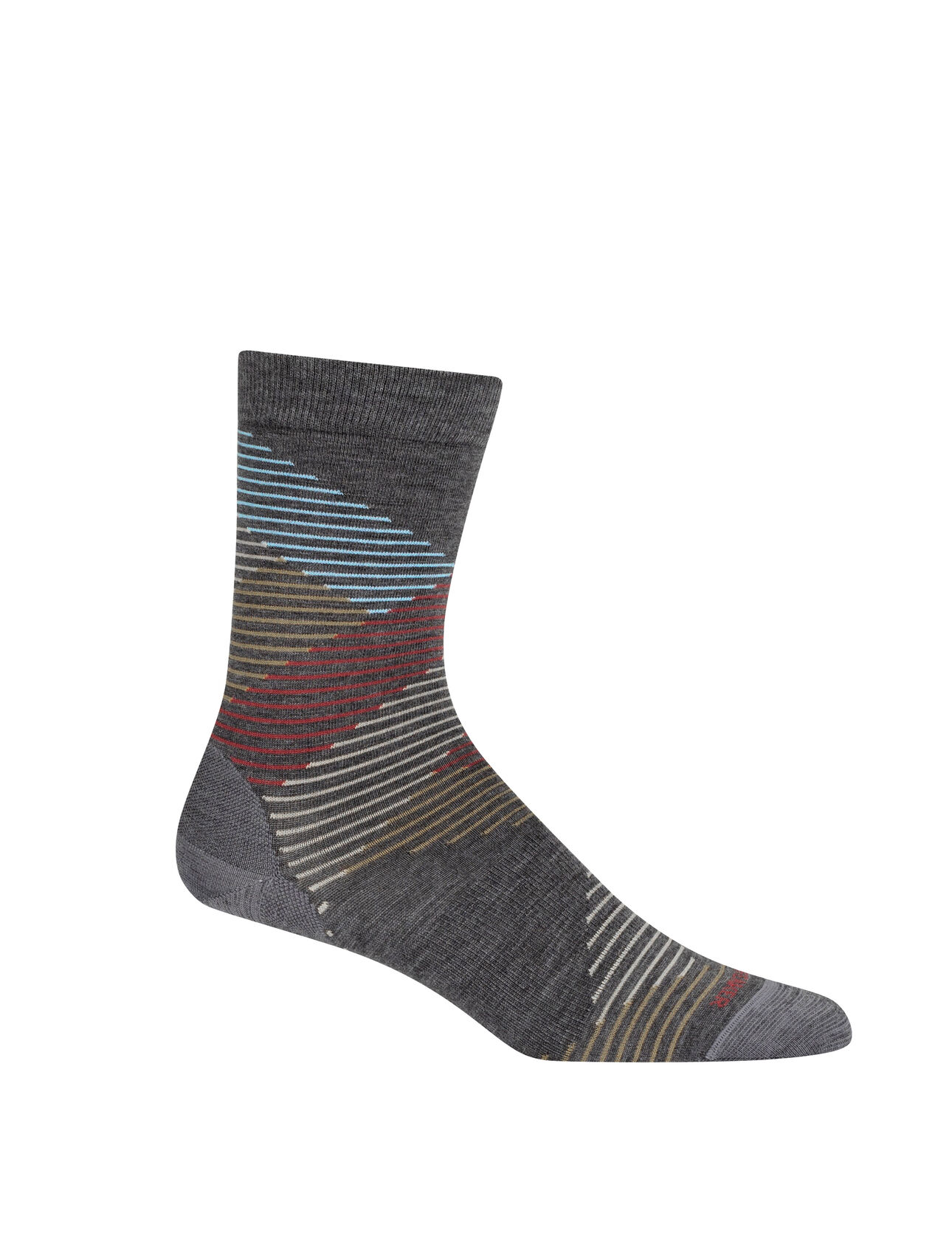 Merino Lifestyle Fine Gauge Crew Socks Dashes