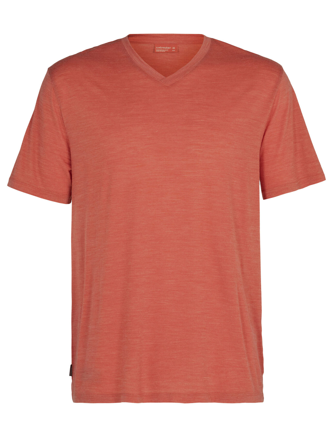 T-shirt in lana merino Cool-Lite™Nature Dye Drayden Short Sleeve V Neck