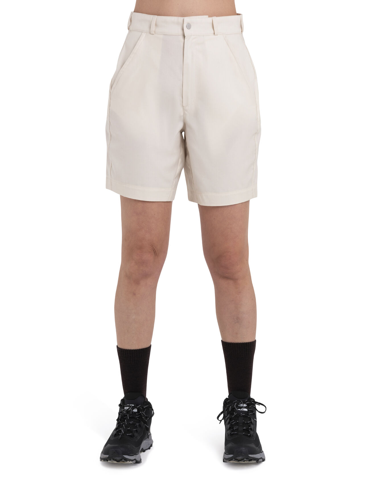 Womens Merino Hike 8'' Shorts A durable and dependable mountain short made from a unique blend of merino wool and organically grown organically grown cotton, the Hike Shorts are perfect for mountain adventures of all kinds.