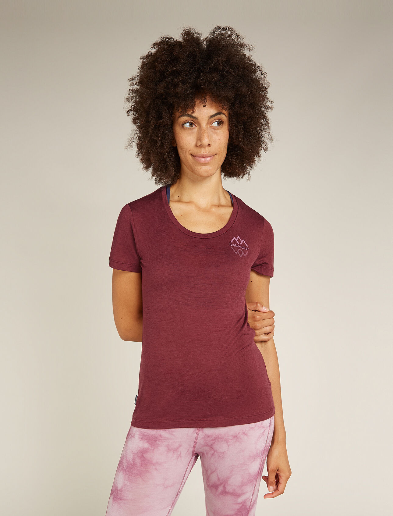 Merino 150 Tech Lite T-Shirt mit U-Ausschnitt IB Logo Reflections