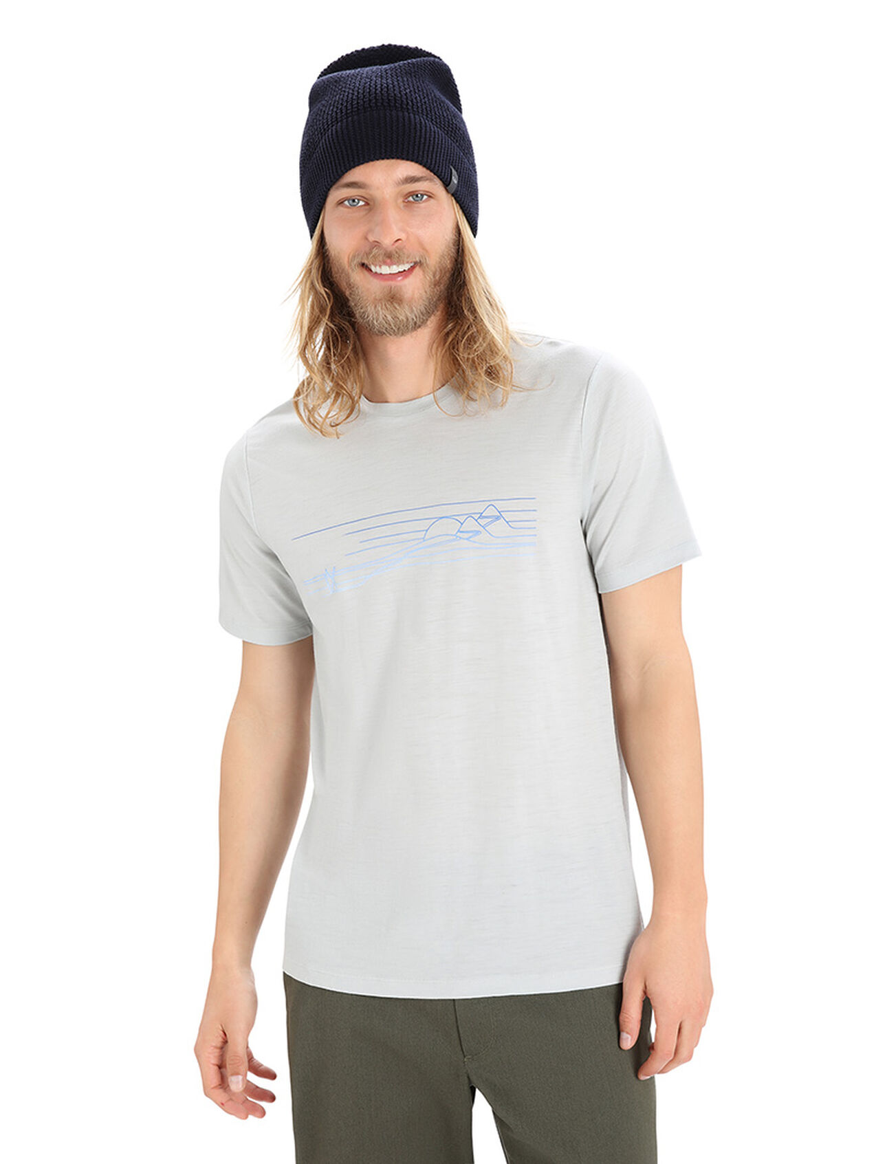 Mens Merino Tech Lite II Short Sleeve T-Shirt Ski Stripes Our versatile tech tee that provides comfort, breathability and natural odor-resistance for any adventure you can think of, the Tech Lite II Short Sleeve Tee Ski Stripes features 100% merino for all-natural performance. The tee’s original artwork by Damon Watters features a gradient illustration of a classic ski field.