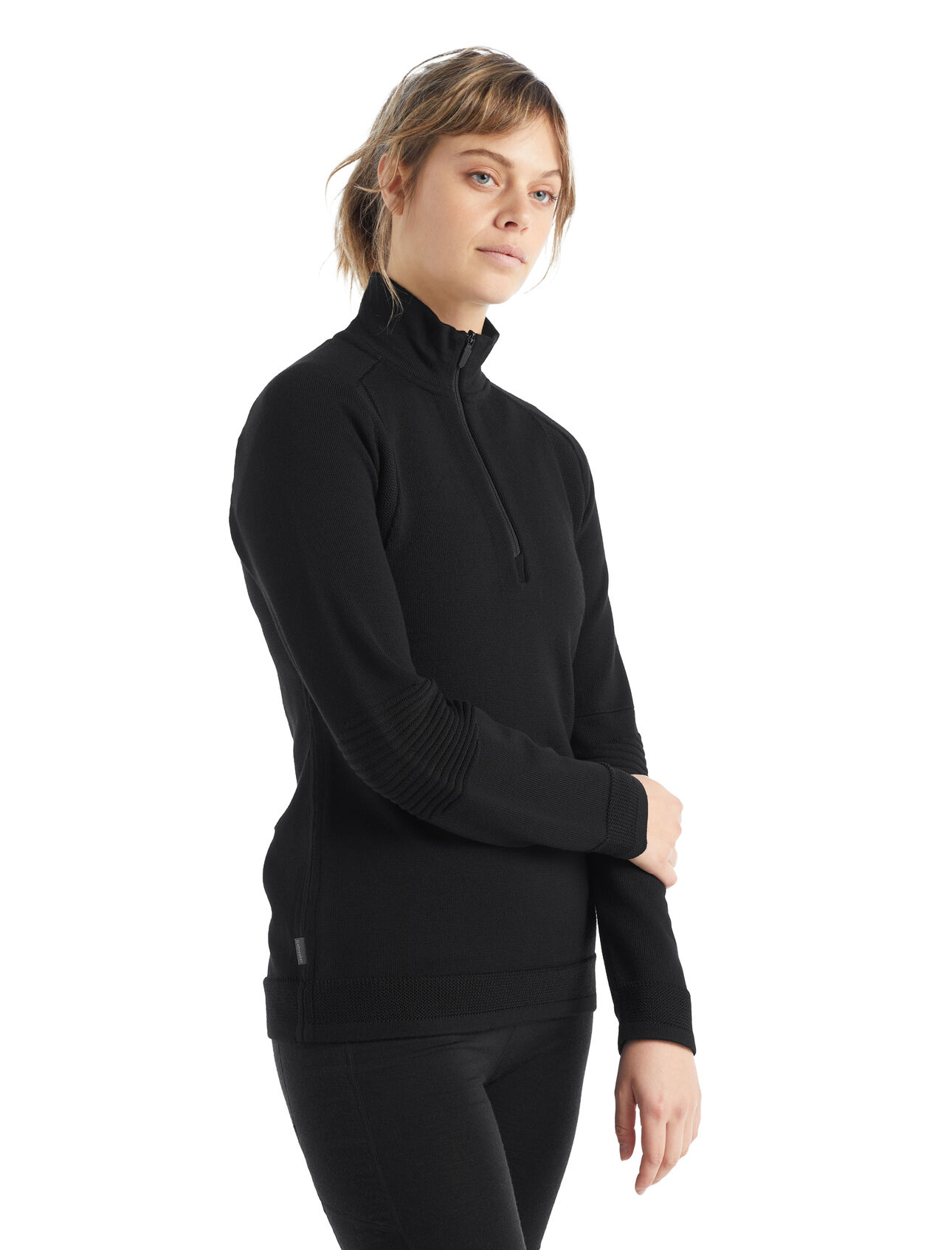 Womens ZoneKnit™ Merino Long Sleeve Half Zip A versatile, body-mapped zip-neck top that’s ideal for high-output mountain adventures, the ZoneKnit™Long Sleeve Half Zip features 100% merino wool for all-natural warmth and temperature regulation.