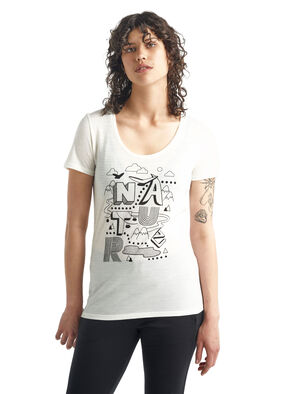 Merino Tech Lite kurzärmliges T-Shirt mit U-Ausschnitt Nature