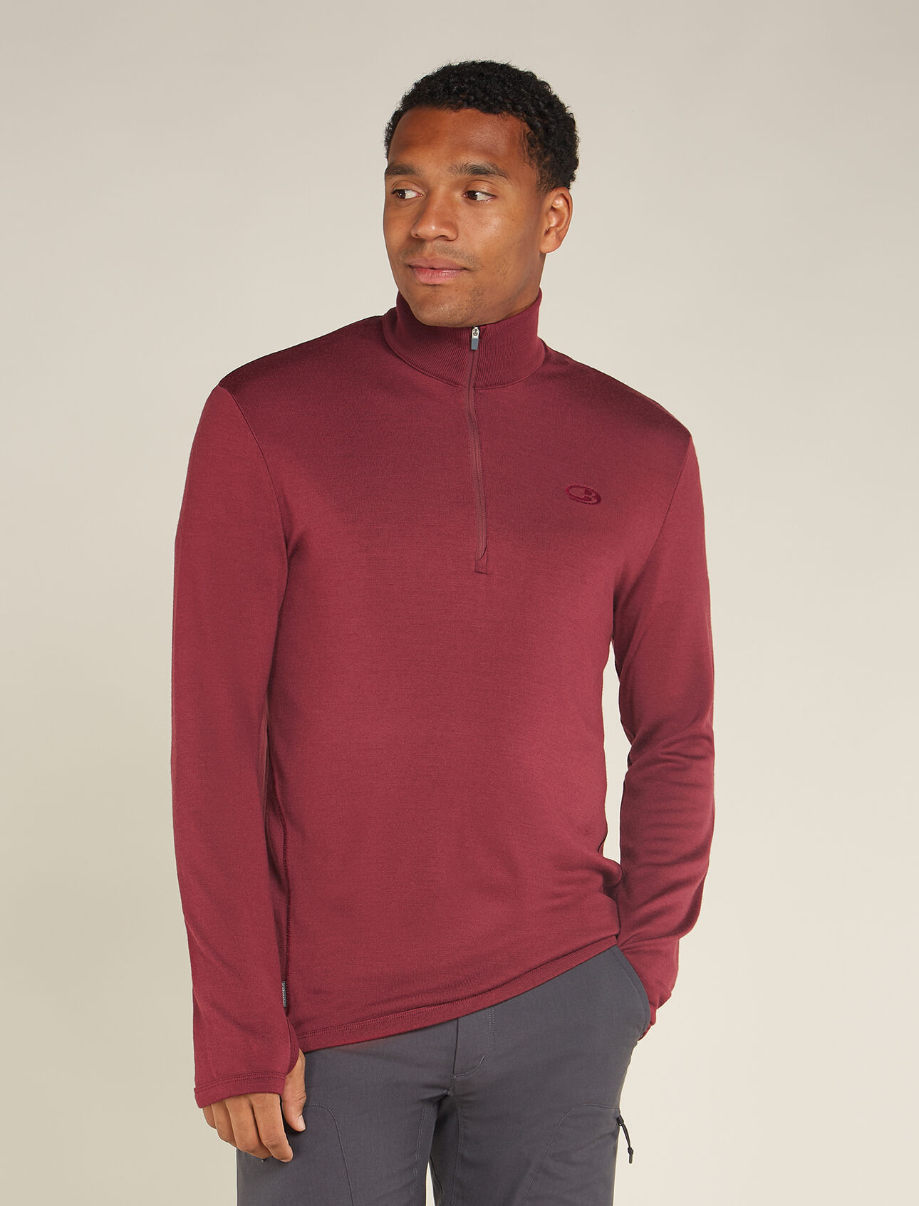 Mens Merino 300 Original Long Sleeve Half Zip Top A versatile zip-neck merino wool pullover, the Original Long Sleeve Half Zip brings pure merino performance for hiking, skiing, travel, and other adventures.