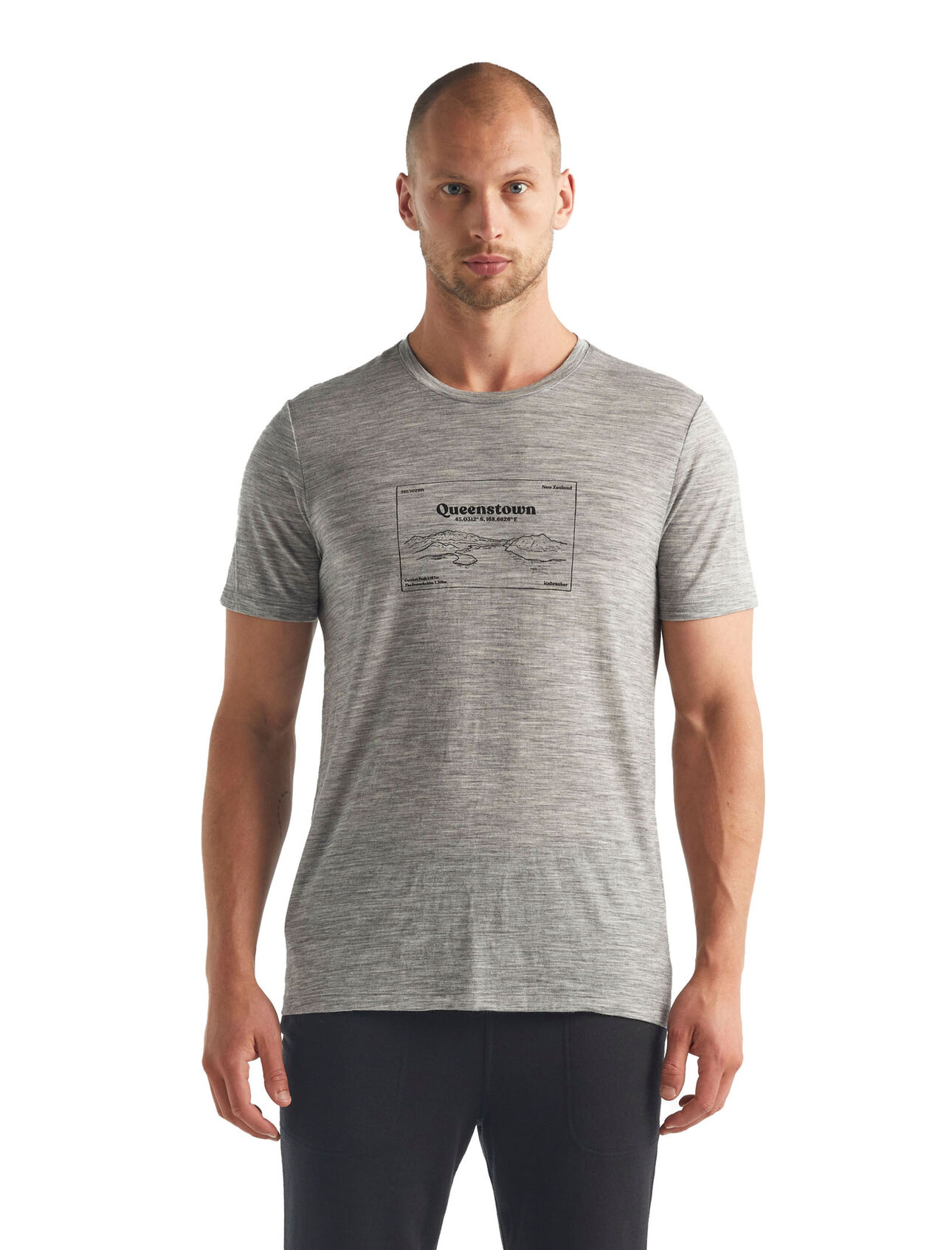 Tech Lite T-shirt Queenstown met korte mouwen en ronde hals van merinowol