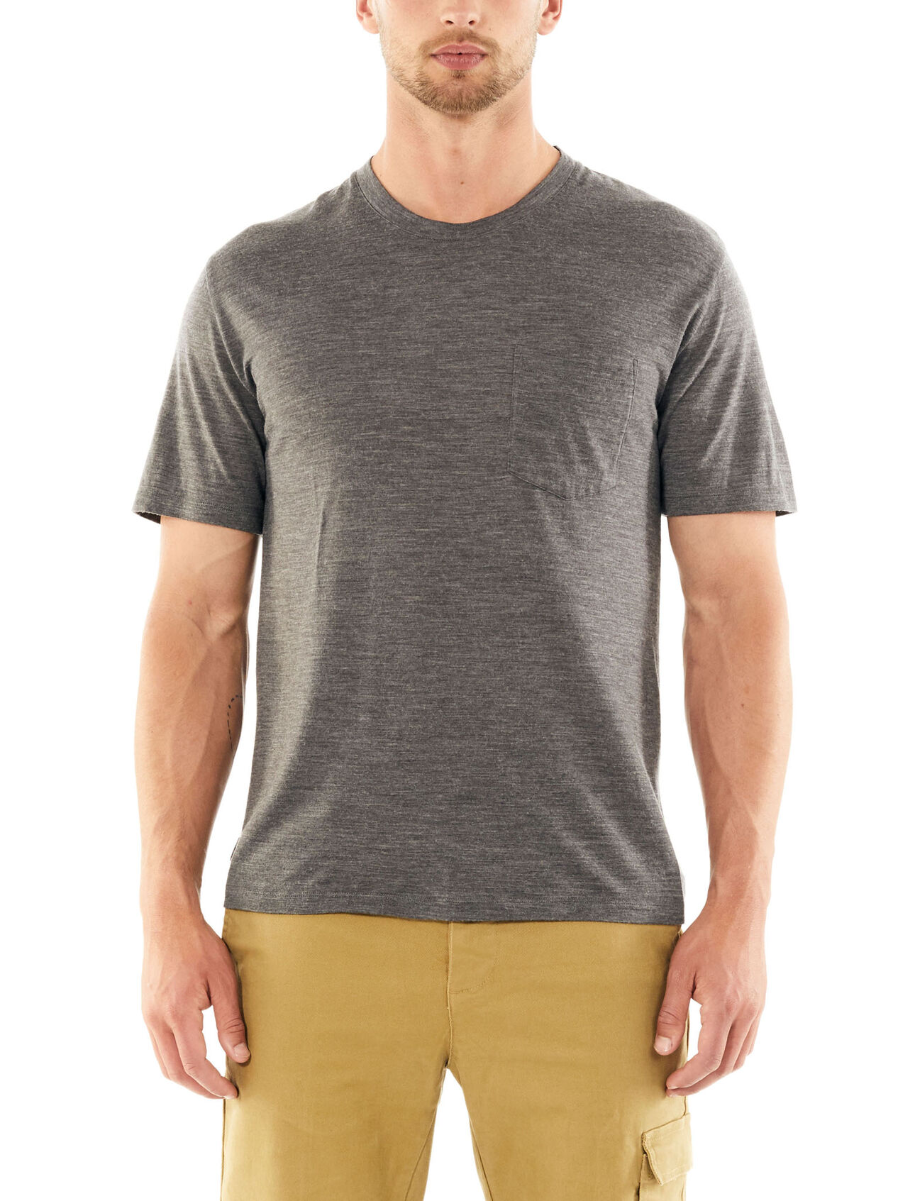 Merino Nature Dye Drayden T-Shirt mit Brusttasche