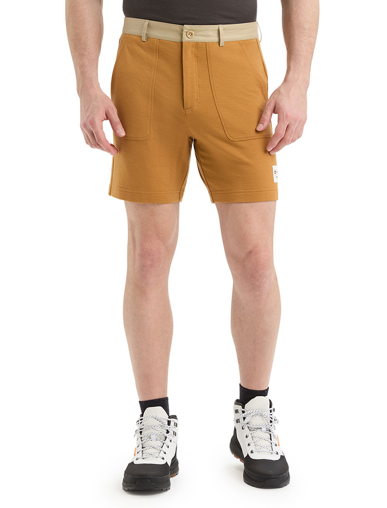 Mens Timberland x icebreaker Merino Terry Chino Shorts Designed in collaboration with Timberland, the Timberland x icebreaker Merino Terry Chino Shorts offer classic chino styling with an ultra-soft merino terry fabric.