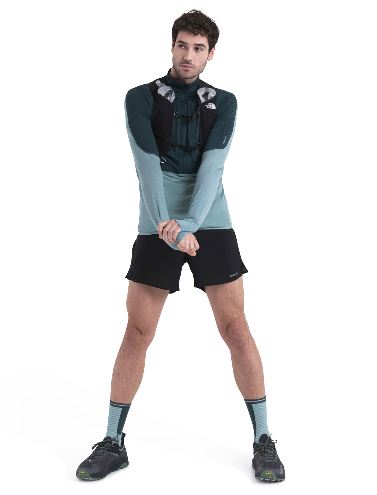 Men s Merino Blend 200 Realfleece Descender Long Sleeve Half Zip Jacket