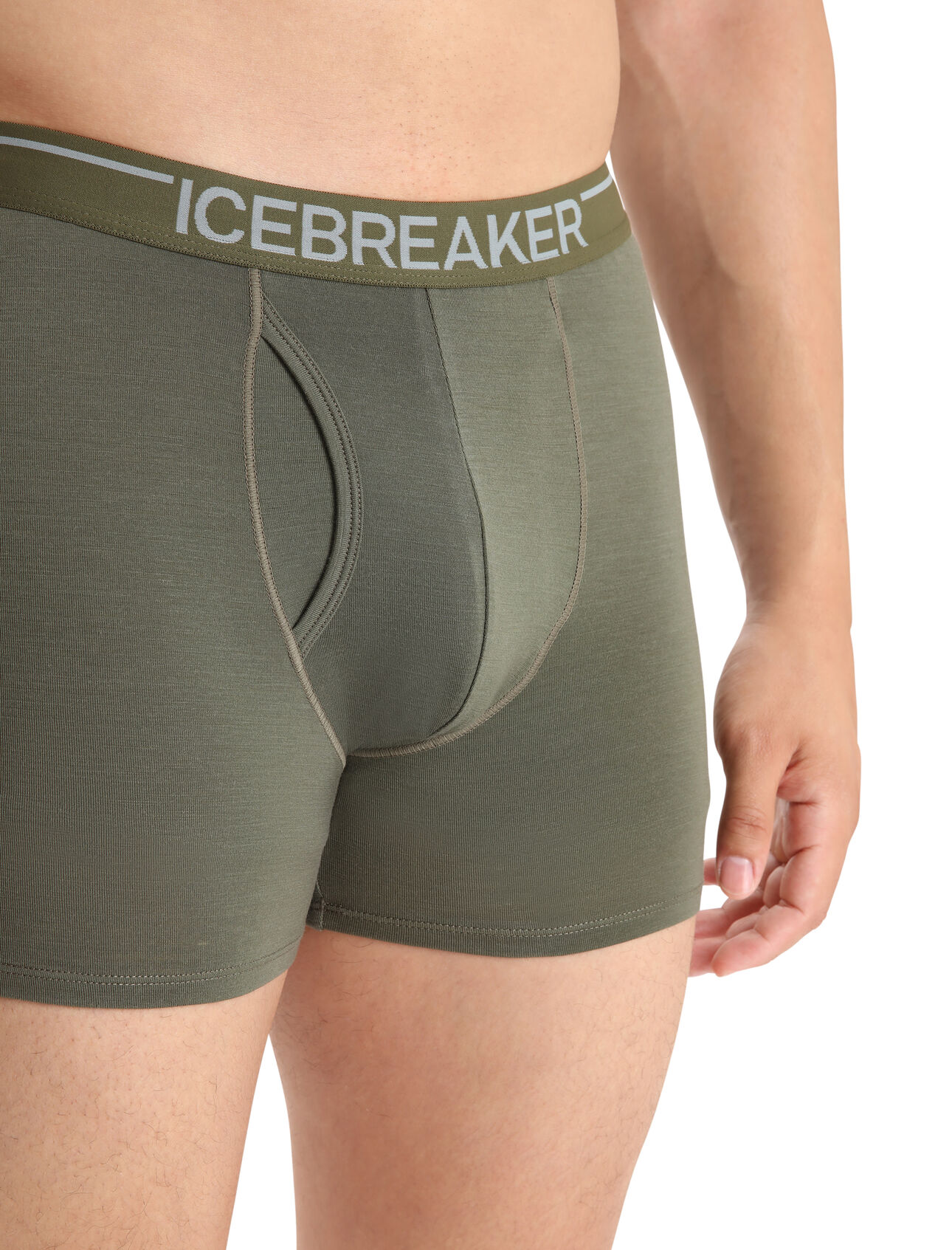 icebreaker Functional underwear boxer shorts ANATOMICA made of merino wool  in black/ gray