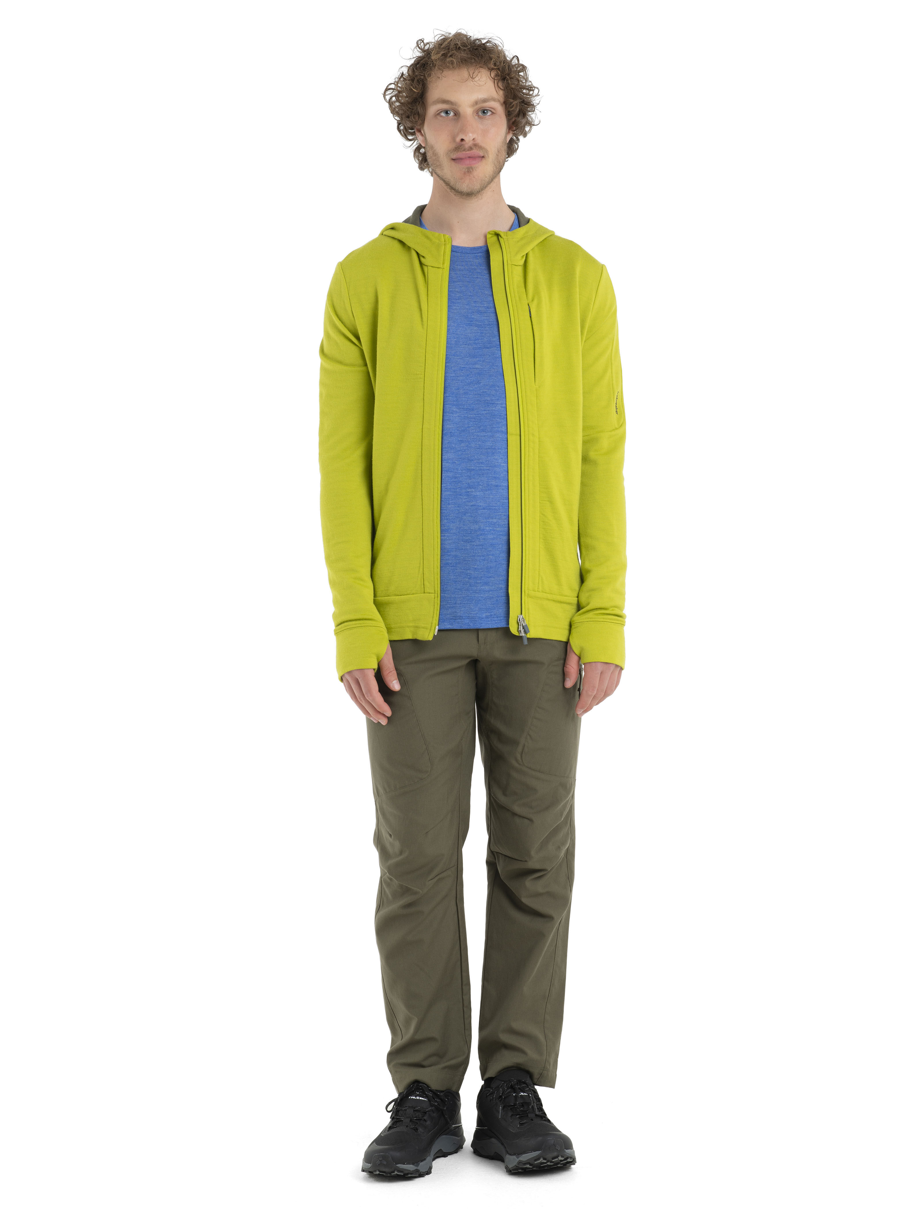 Mens quantum top ls zip hood