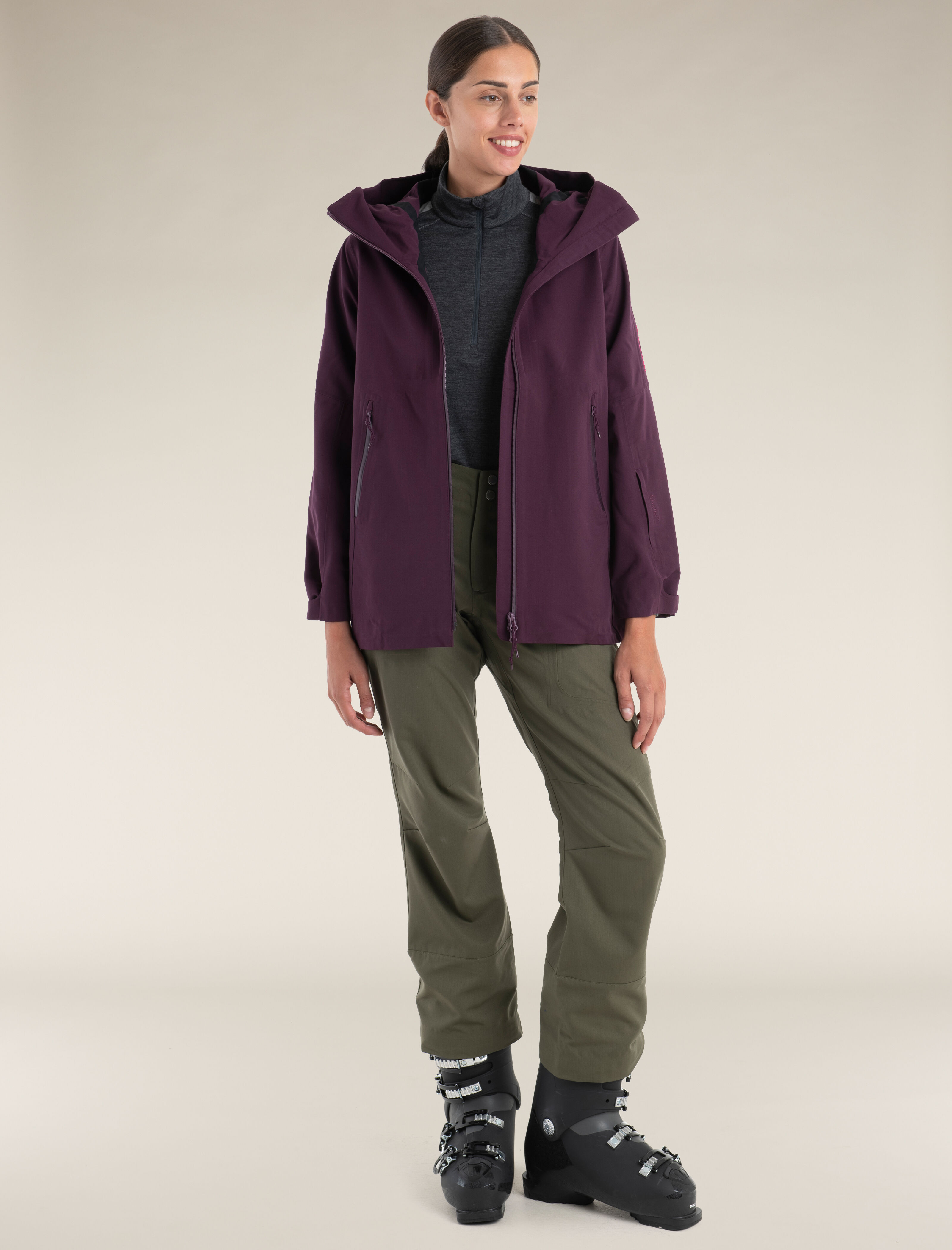 Women s Merino Shell Peak Hooded Jacket
