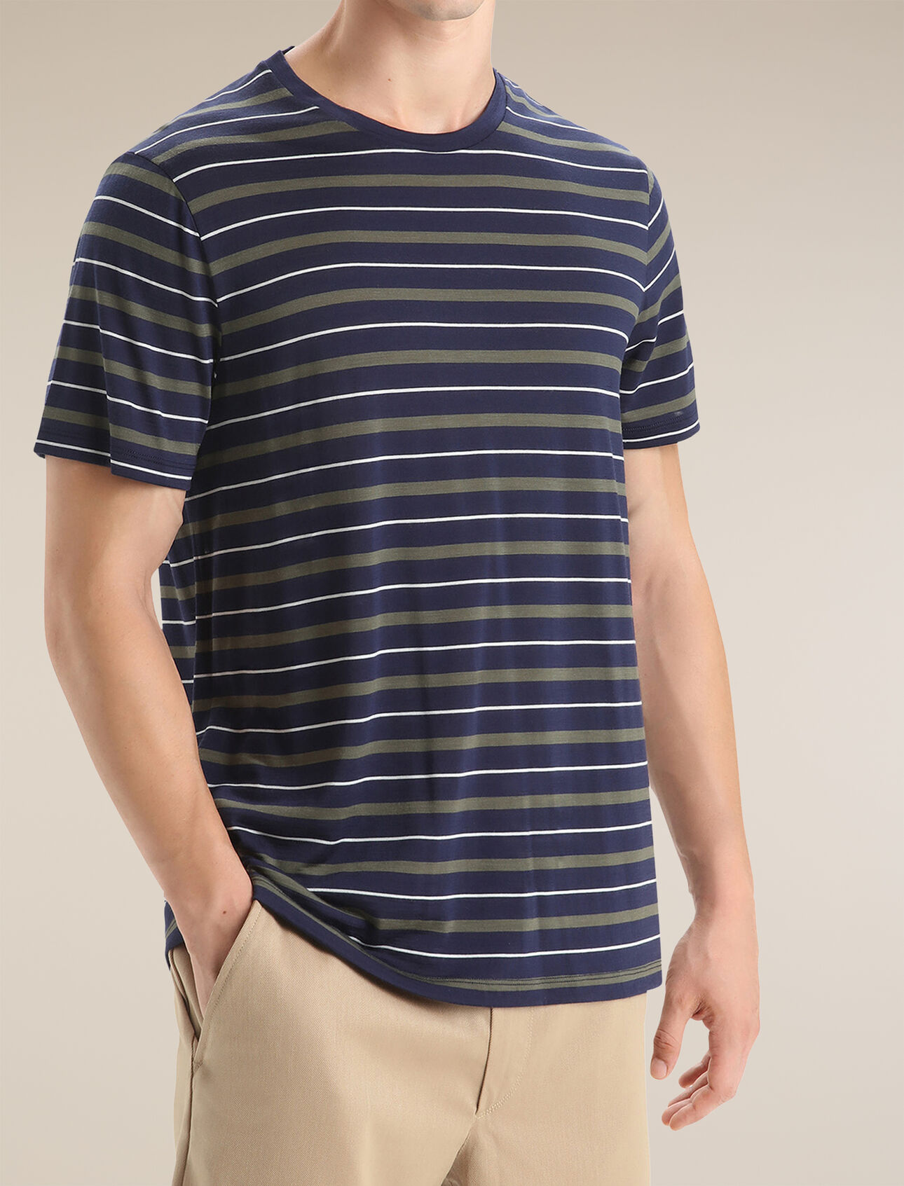 T-shirt manches courtes mérinos Wave Stripe