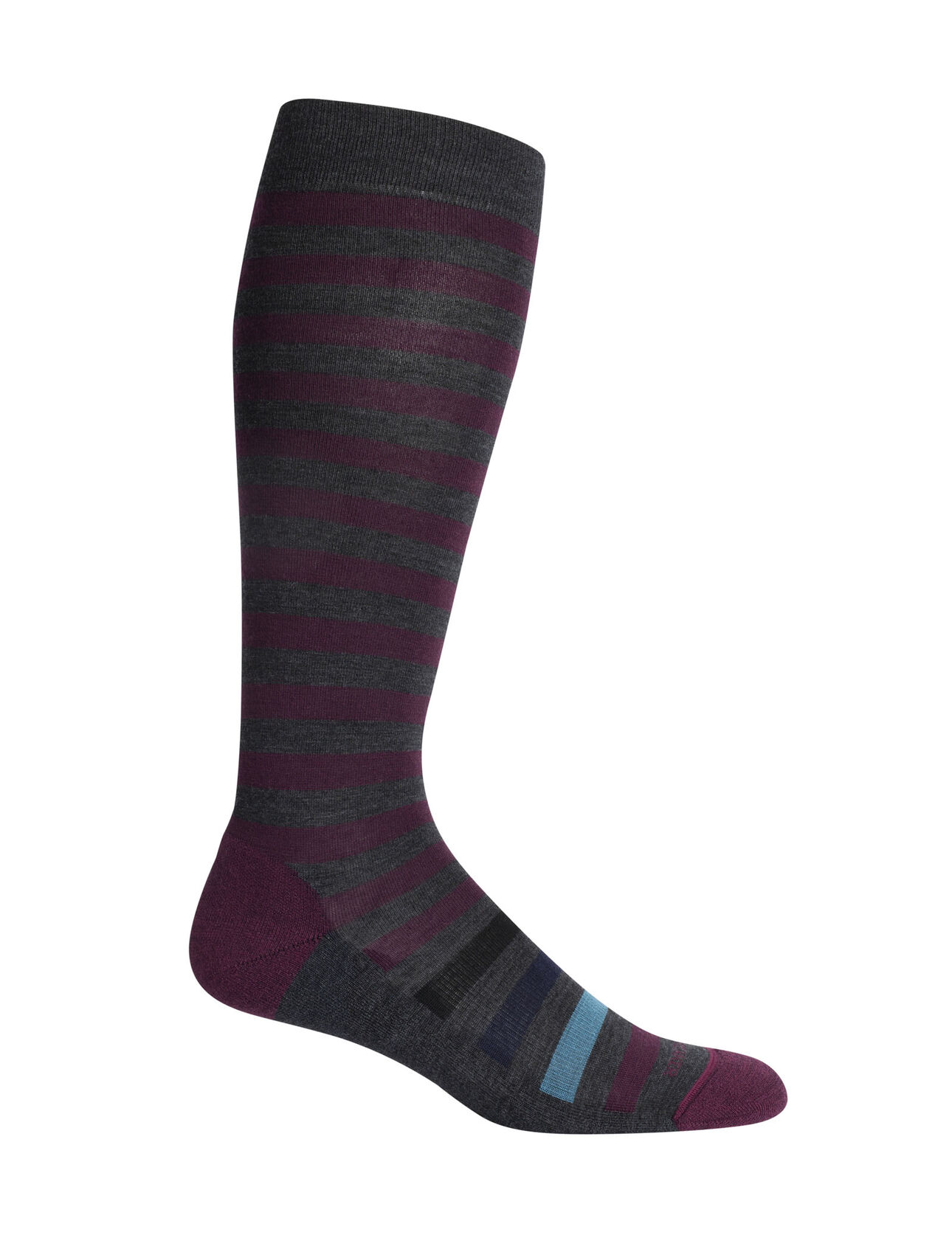 Chaussettes Vie quotidienne au-dessus du mollet légères à rayures Legacy en mérinos